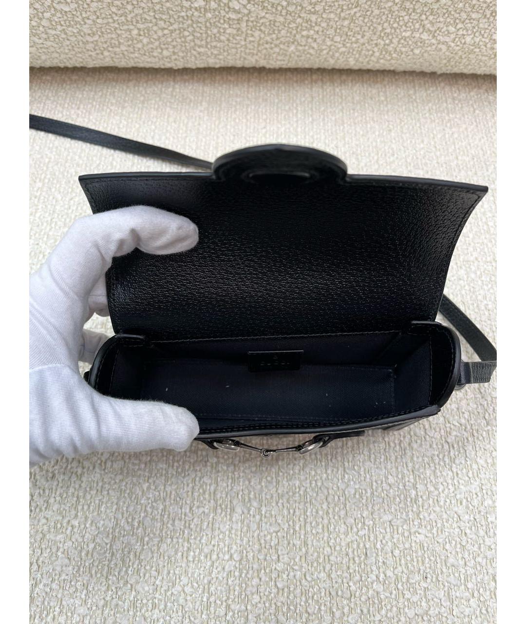 GUCCI Черная тканевая сумка через плечо, фото 4