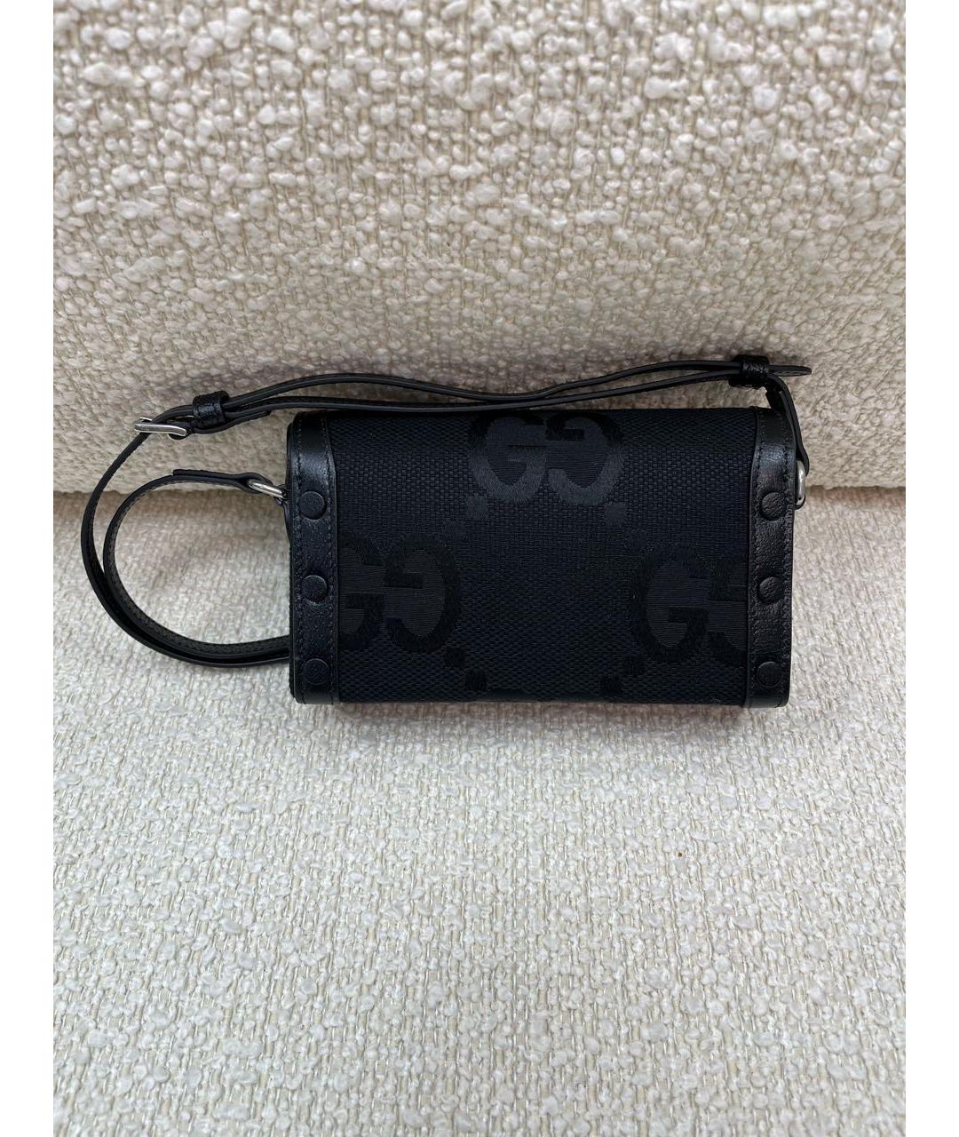 GUCCI Черная тканевая сумка через плечо, фото 3