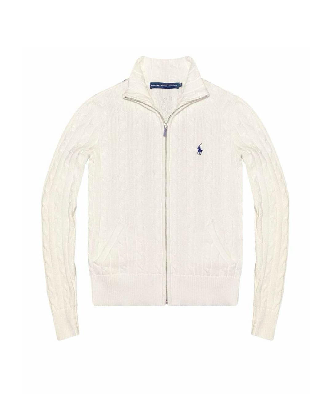 POLO RALPH LAUREN Белый хлопковый джемпер / свитер, фото 1