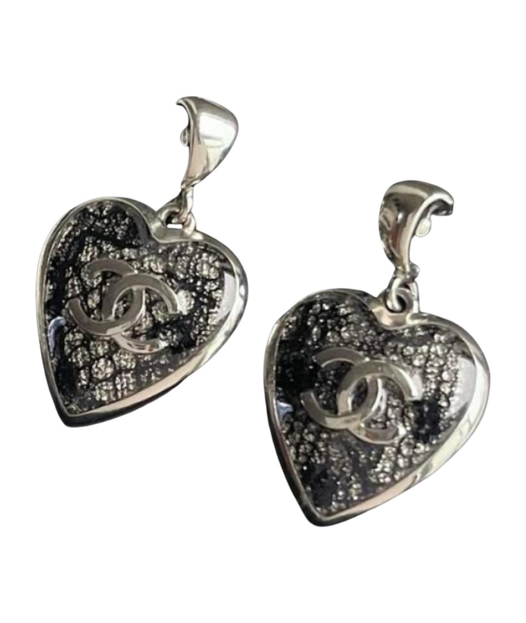 CHANEL Серебряные металлические серьги, фото 1