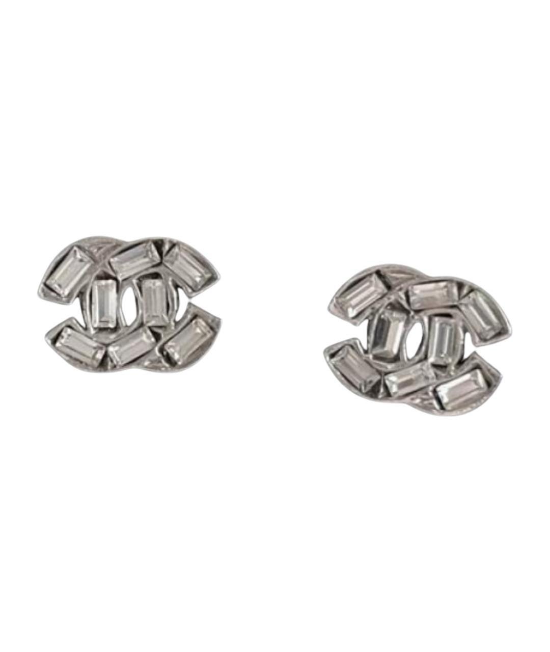 CHANEL Серебряные металлические серьги, фото 1