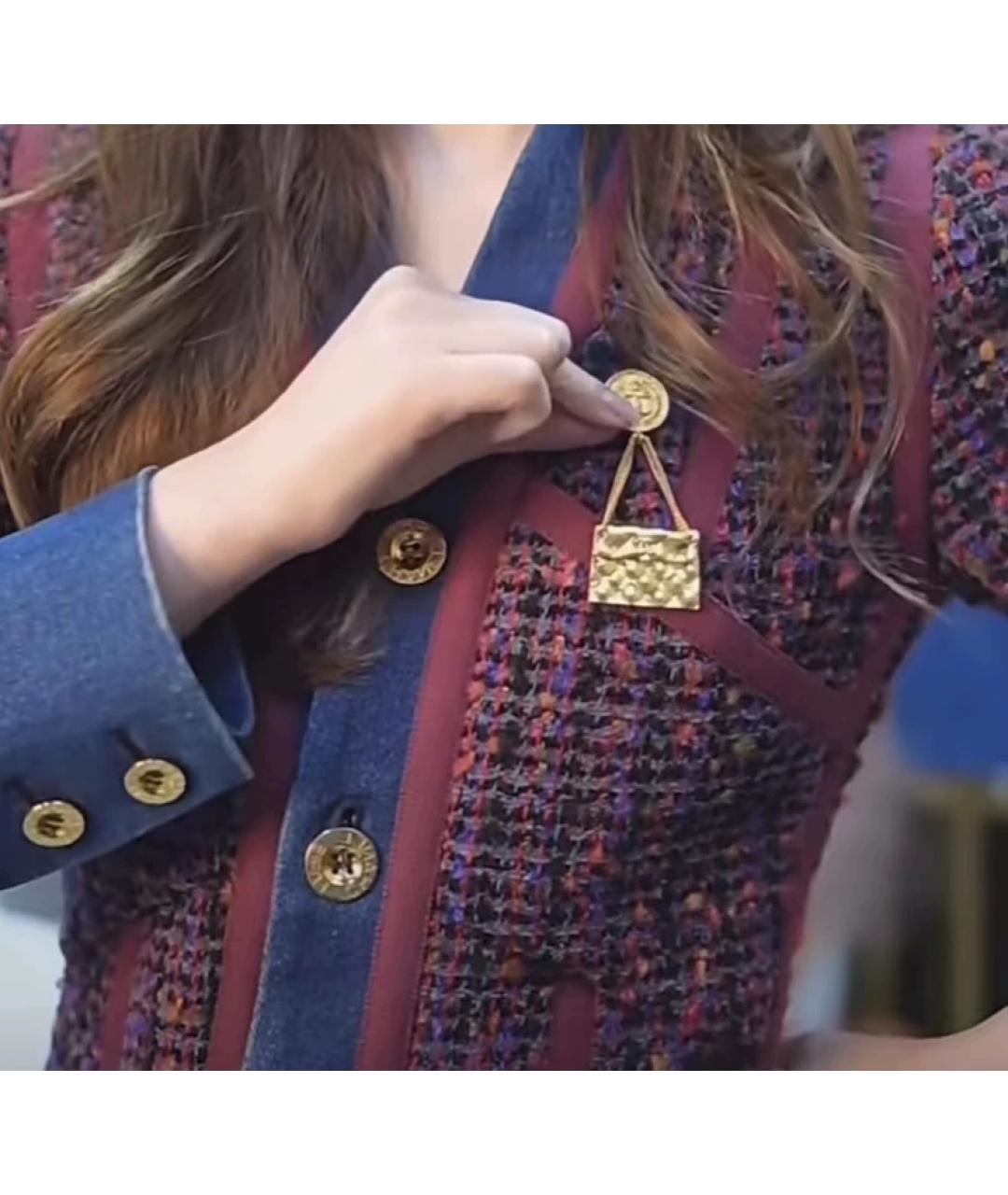 CHANEL Золотые металлические серьги, фото 4