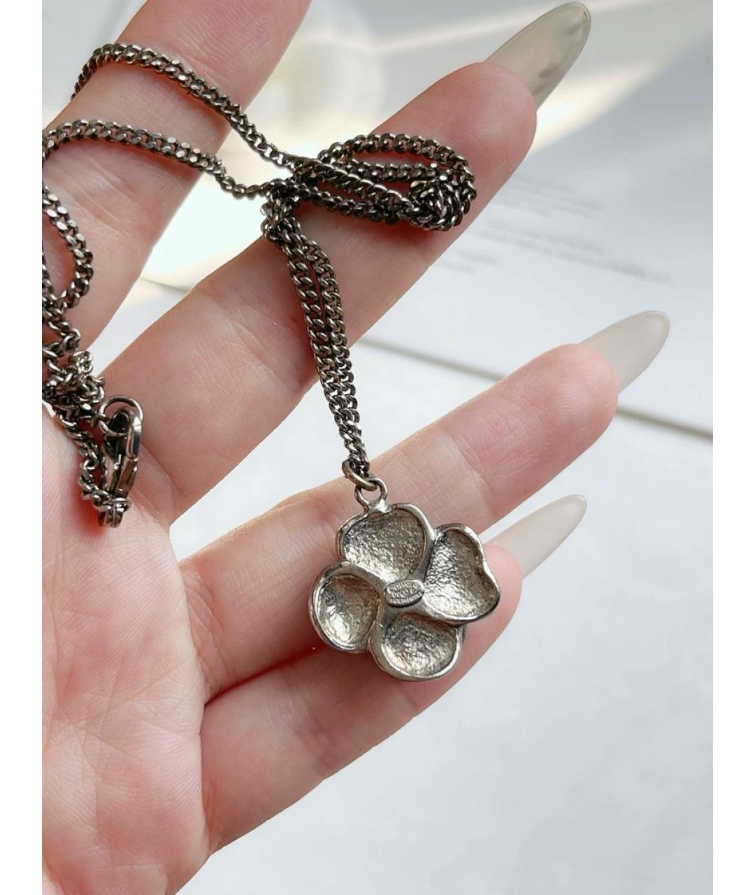 CHANEL Черная металлическая подвеска, фото 3