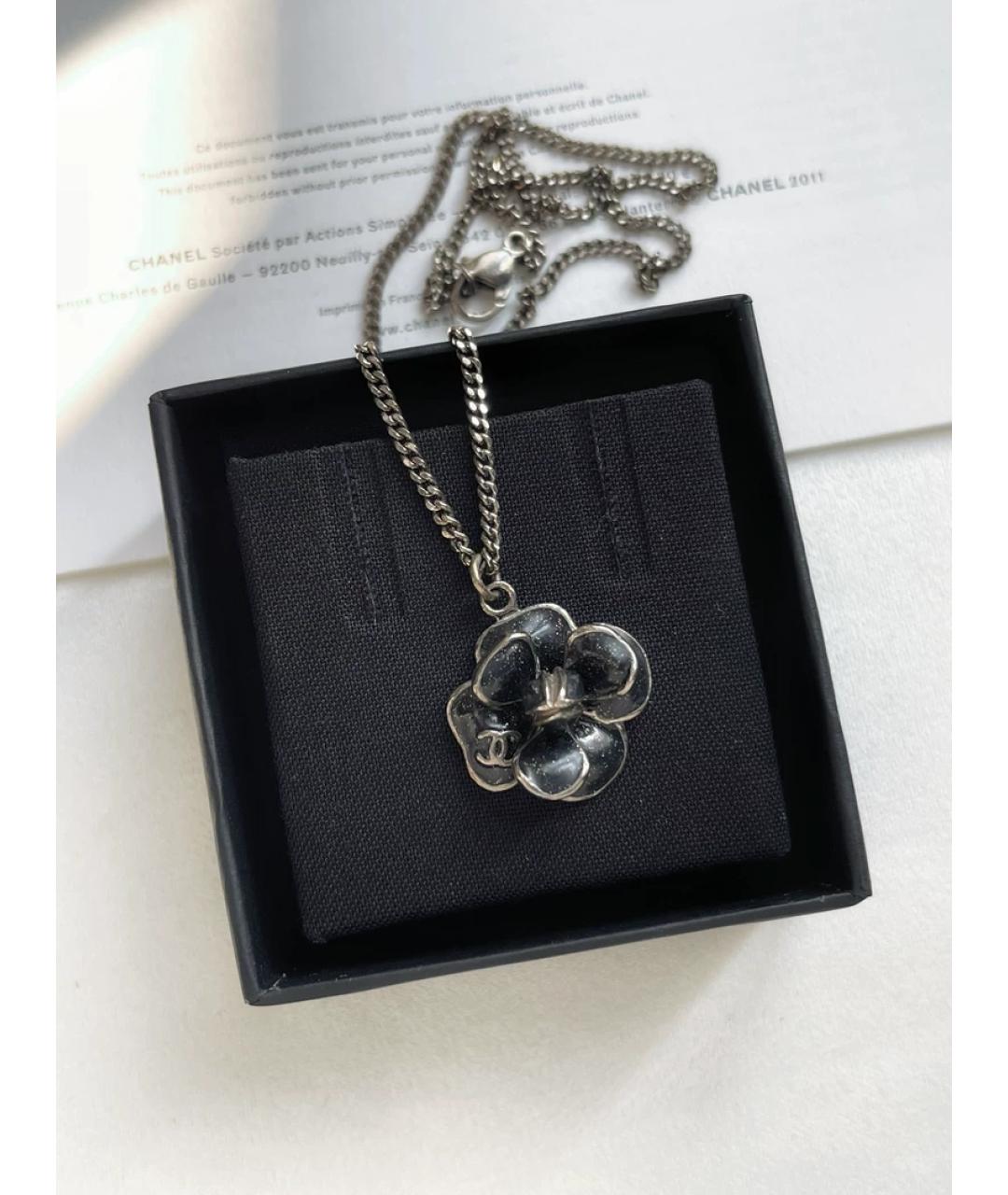 CHANEL Черная металлическая подвеска, фото 2