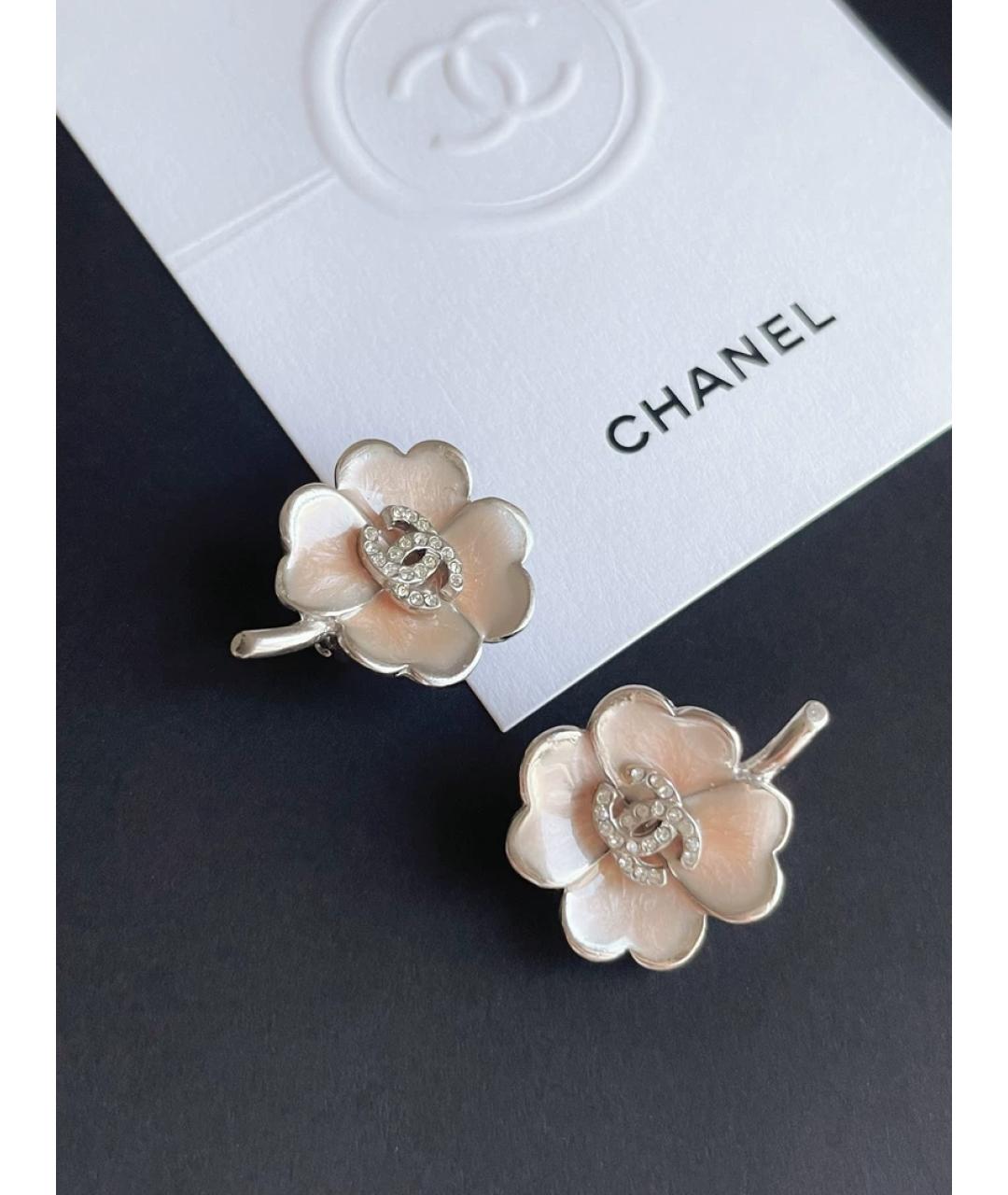 CHANEL Серебряные металлические клипсы, фото 2