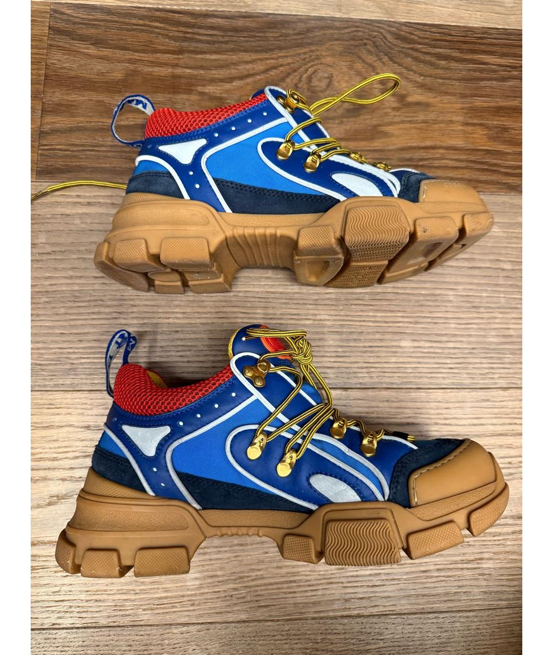 GUCCI Синие кожаные низкие ботинки, фото 9