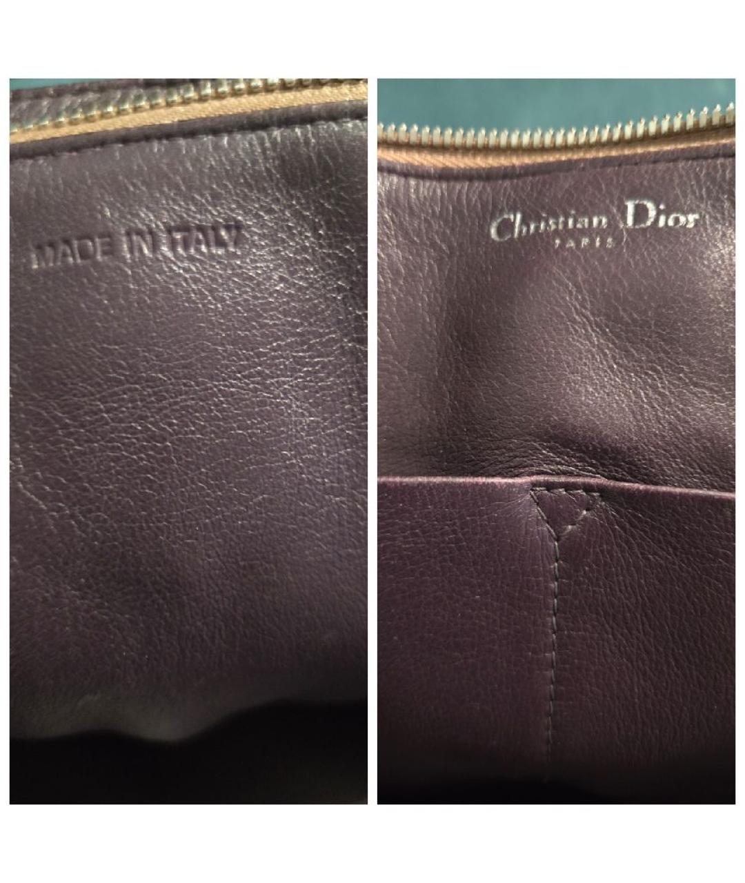 CHRISTIAN DIOR Коричневая кожаная сумка с короткими ручками, фото 9