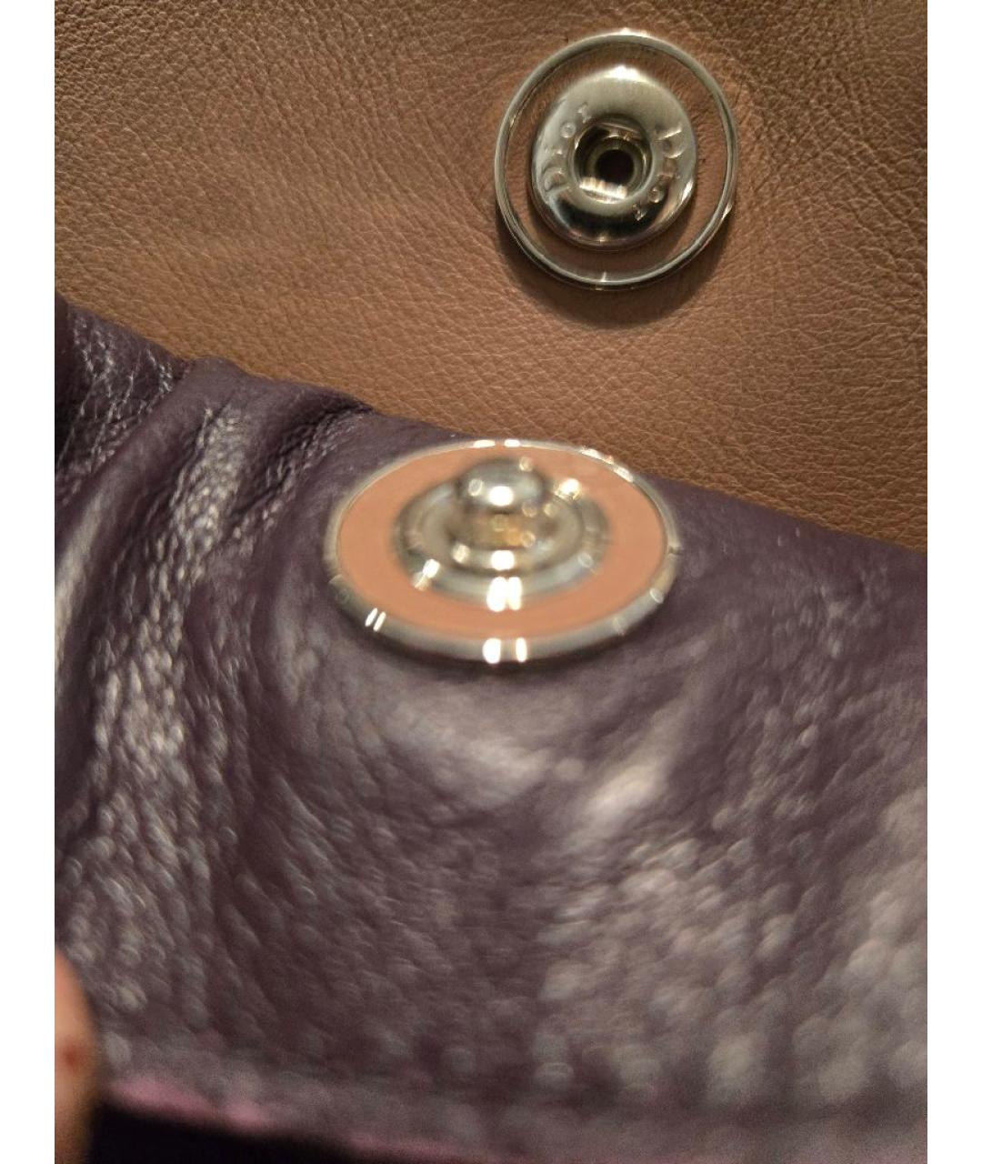 CHRISTIAN DIOR Коричневая кожаная сумка с короткими ручками, фото 7