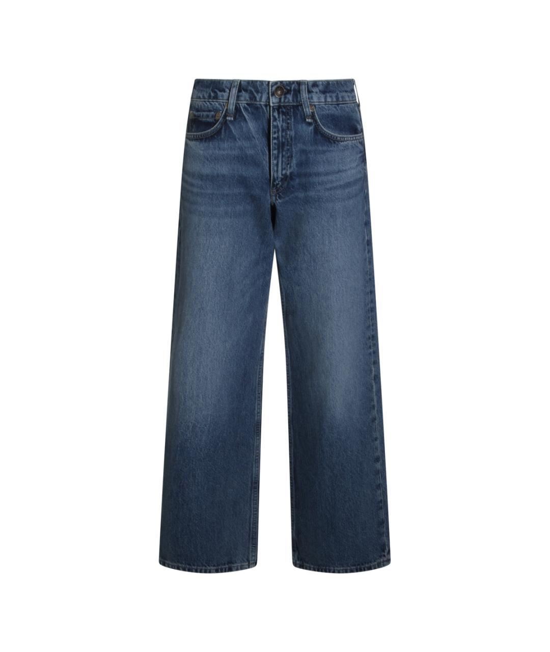 RAG & BONE Синие хлопковые прямые джинсы, фото 1