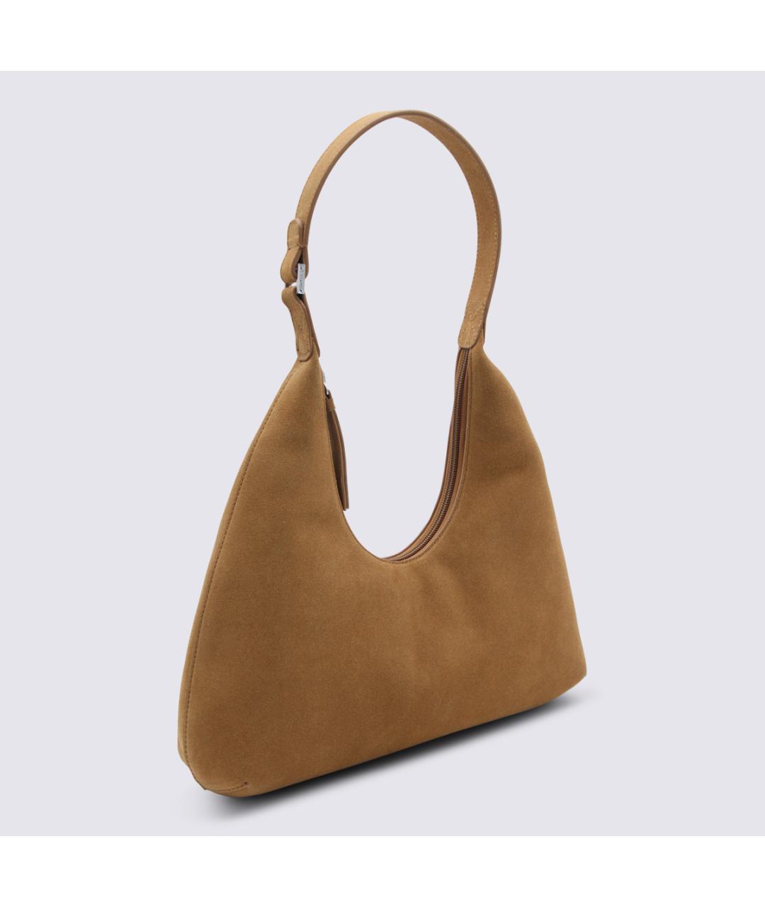 BY FAR Коричневая замшевая сумка через плечо, фото 2