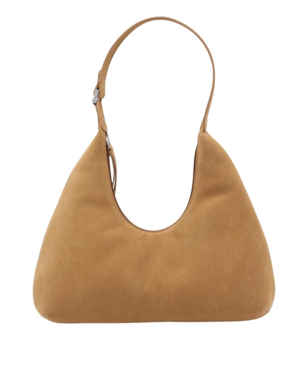 BY FAR Коричневая замшевая сумка через плечо, фото 1