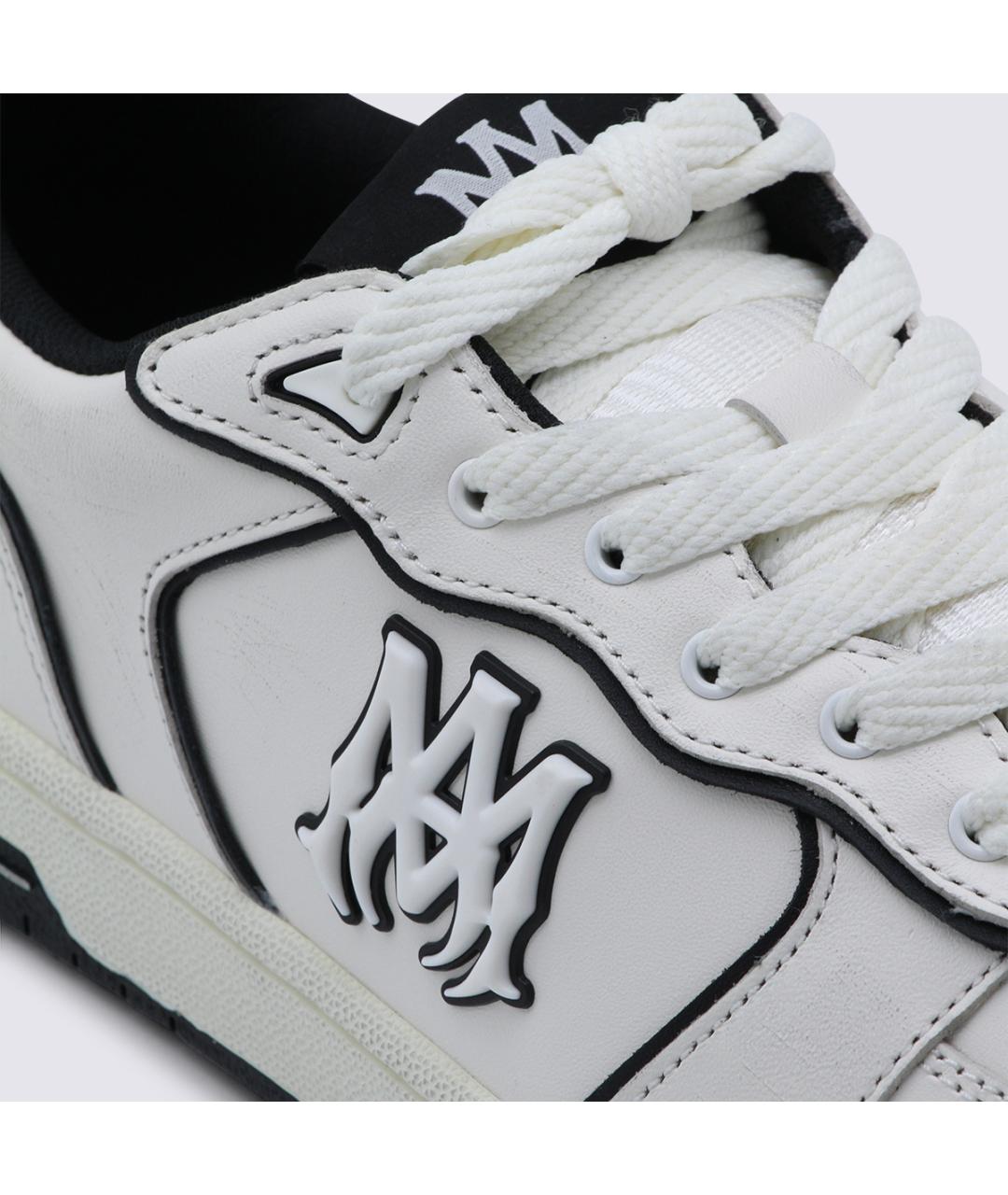 AMIRI Белые кожаные низкие кроссовки / кеды, фото 4