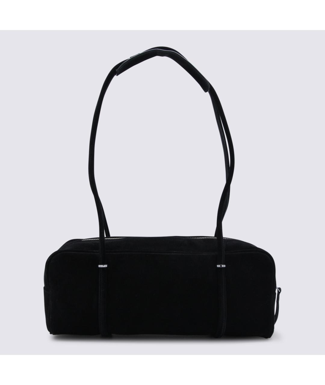 BY FAR Черная кожаная сумка через плечо, фото 5