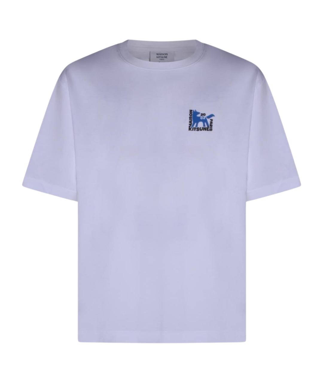 MAISON KITSUNE Белая хлопковая футболка, фото 1