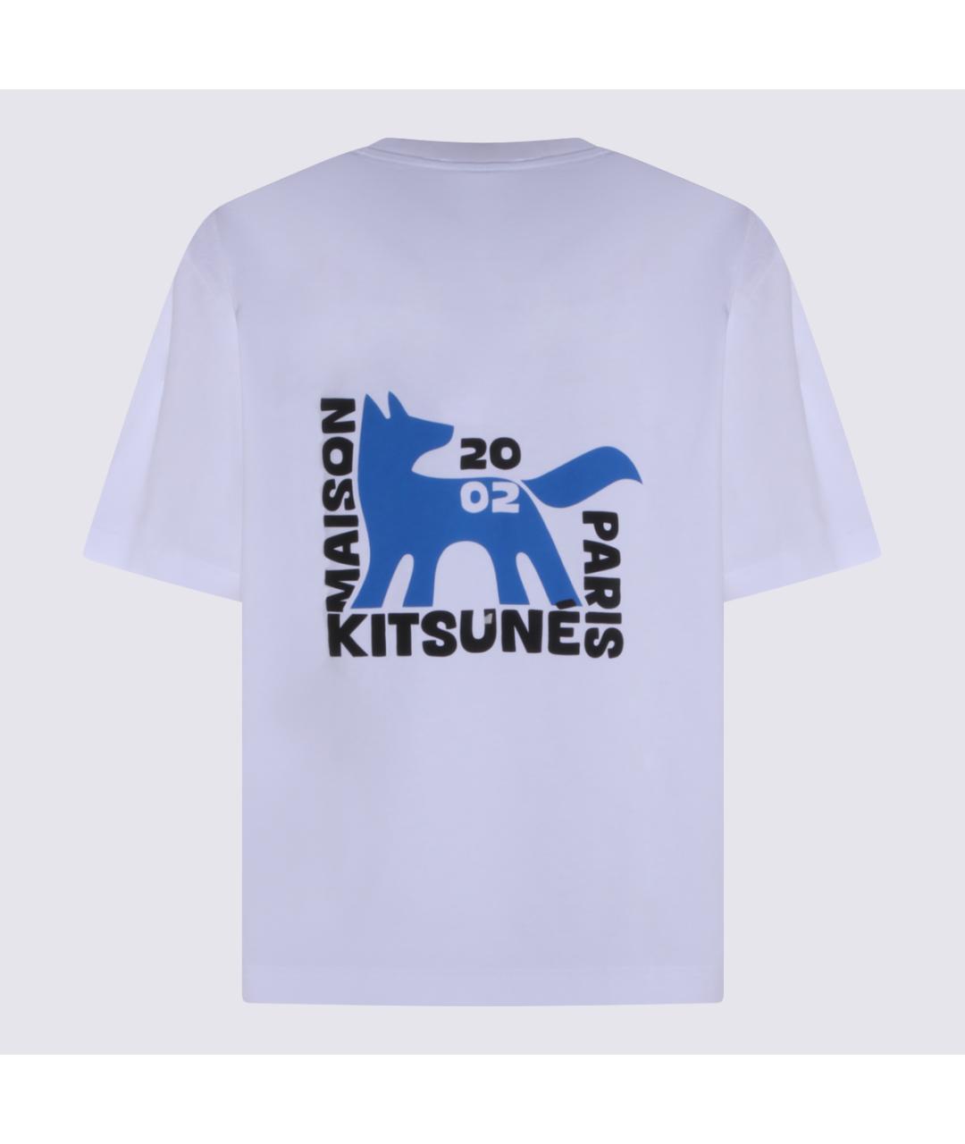 MAISON KITSUNE Белая хлопковая футболка, фото 2