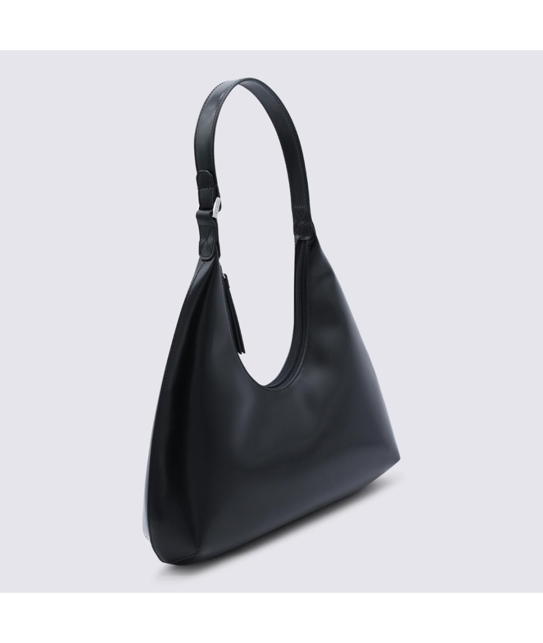 BY FAR Черная кожаная сумка через плечо, фото 2
