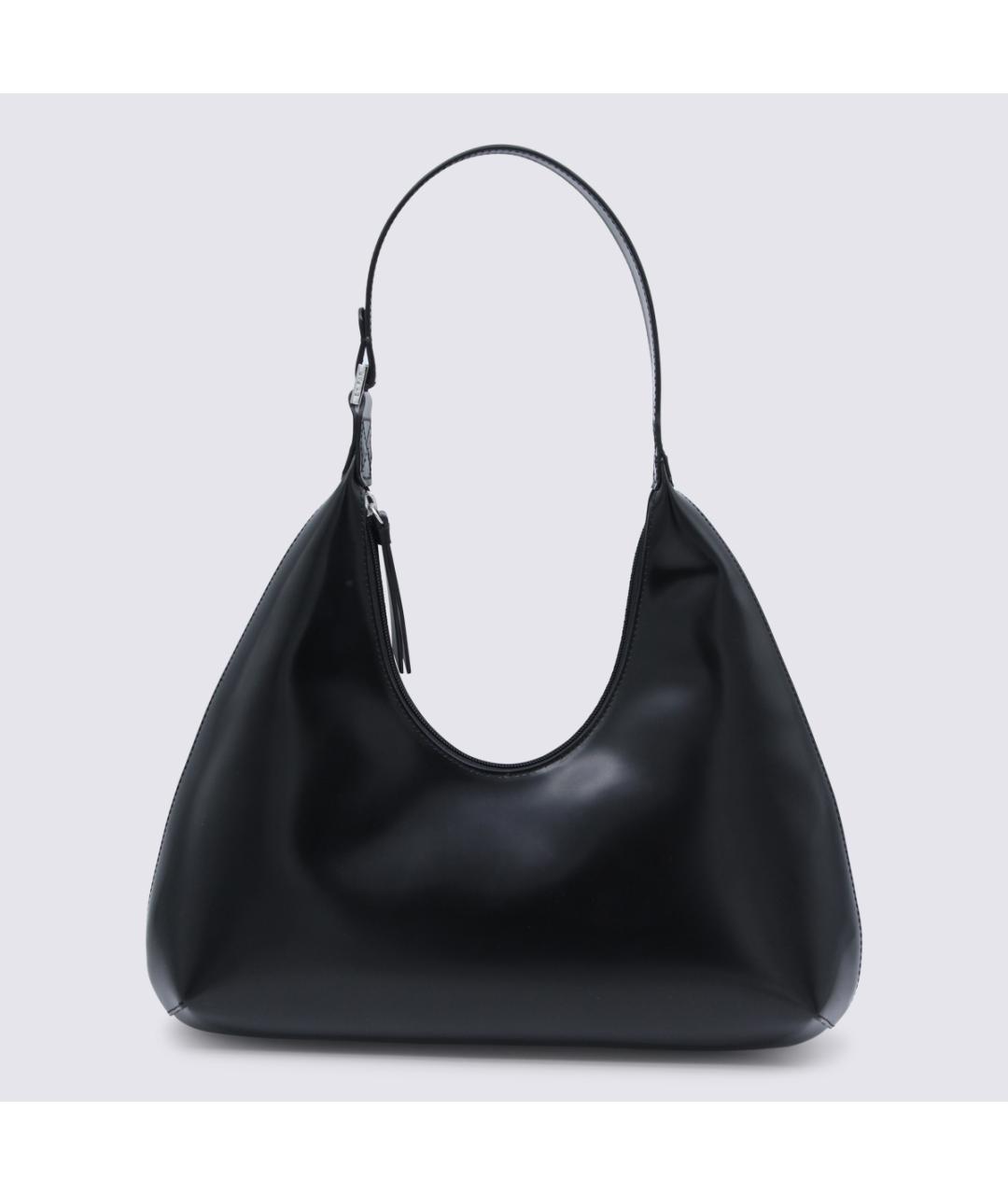 BY FAR Черная кожаная сумка через плечо, фото 3