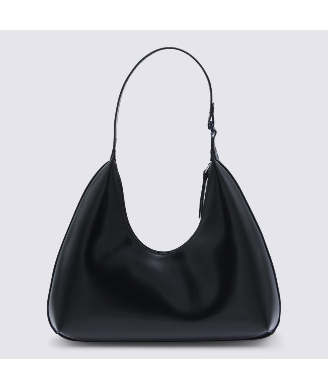 BY FAR Черная кожаная сумка через плечо, фото 5