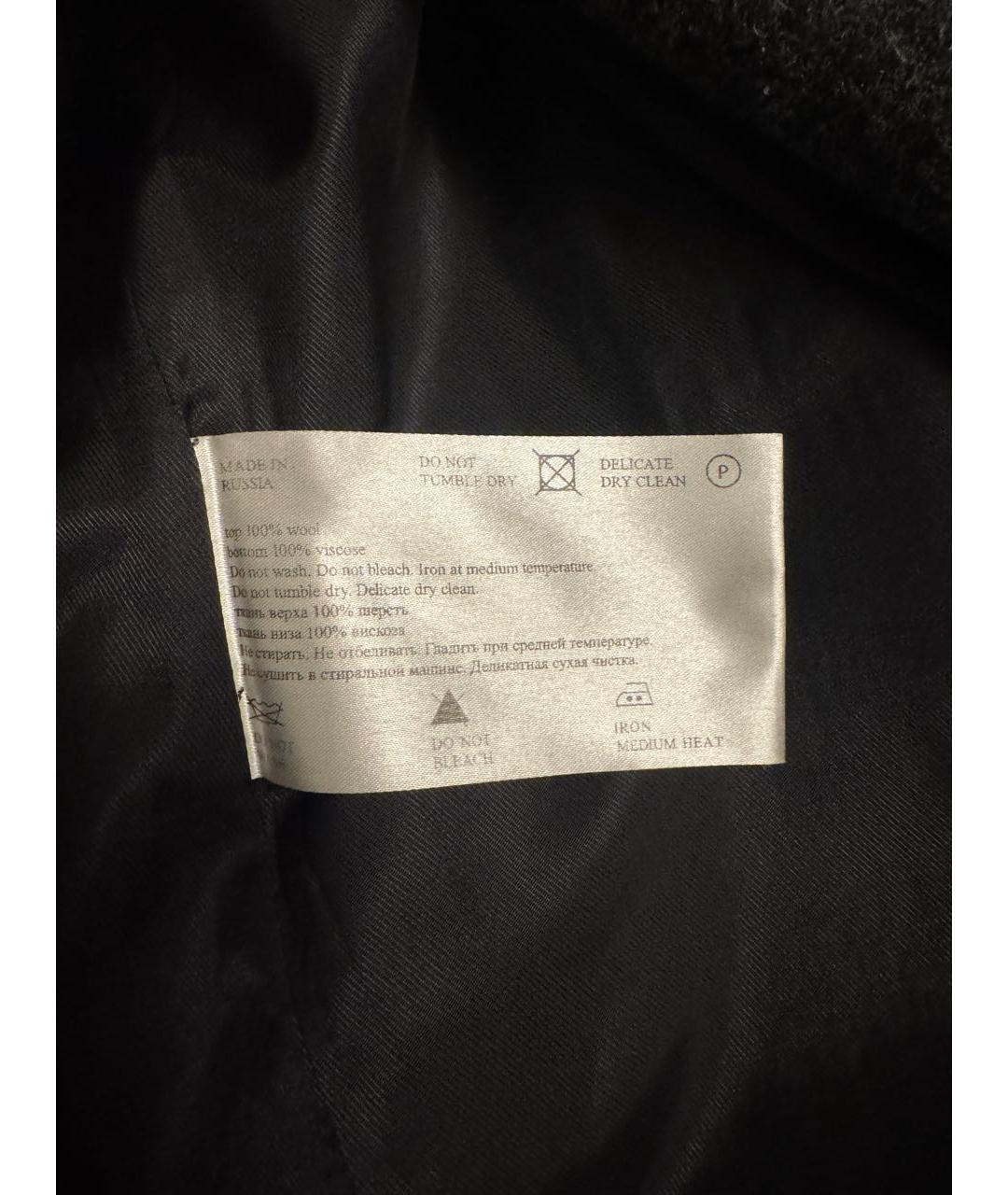 WALK OF SHAME Антрацитовое шерстяное пальто, фото 3