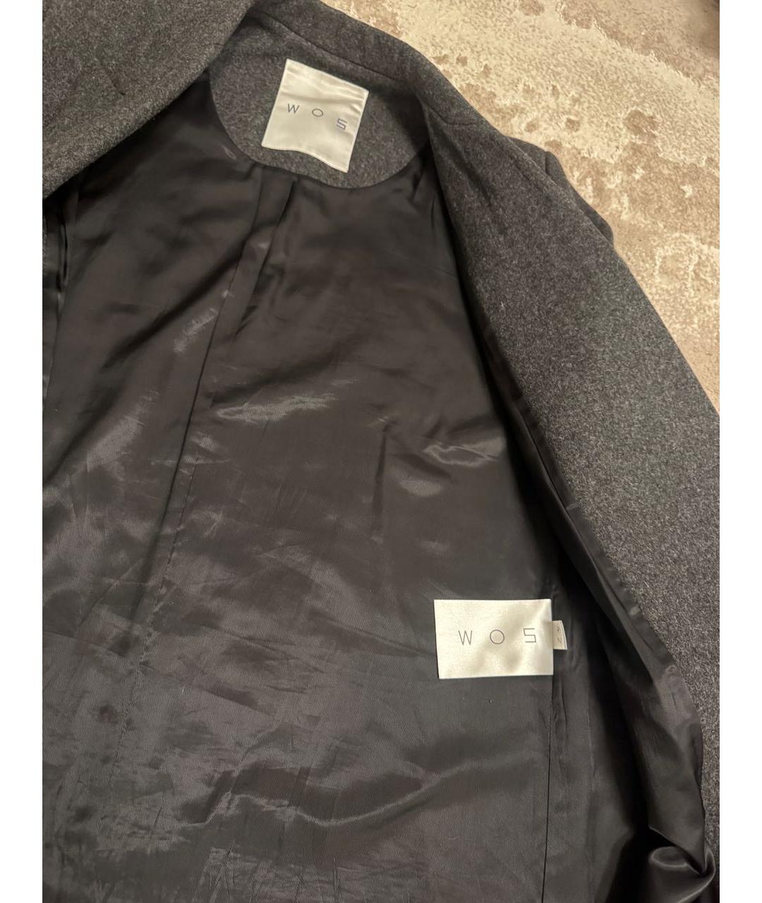 WALK OF SHAME Антрацитовое шерстяное пальто, фото 2