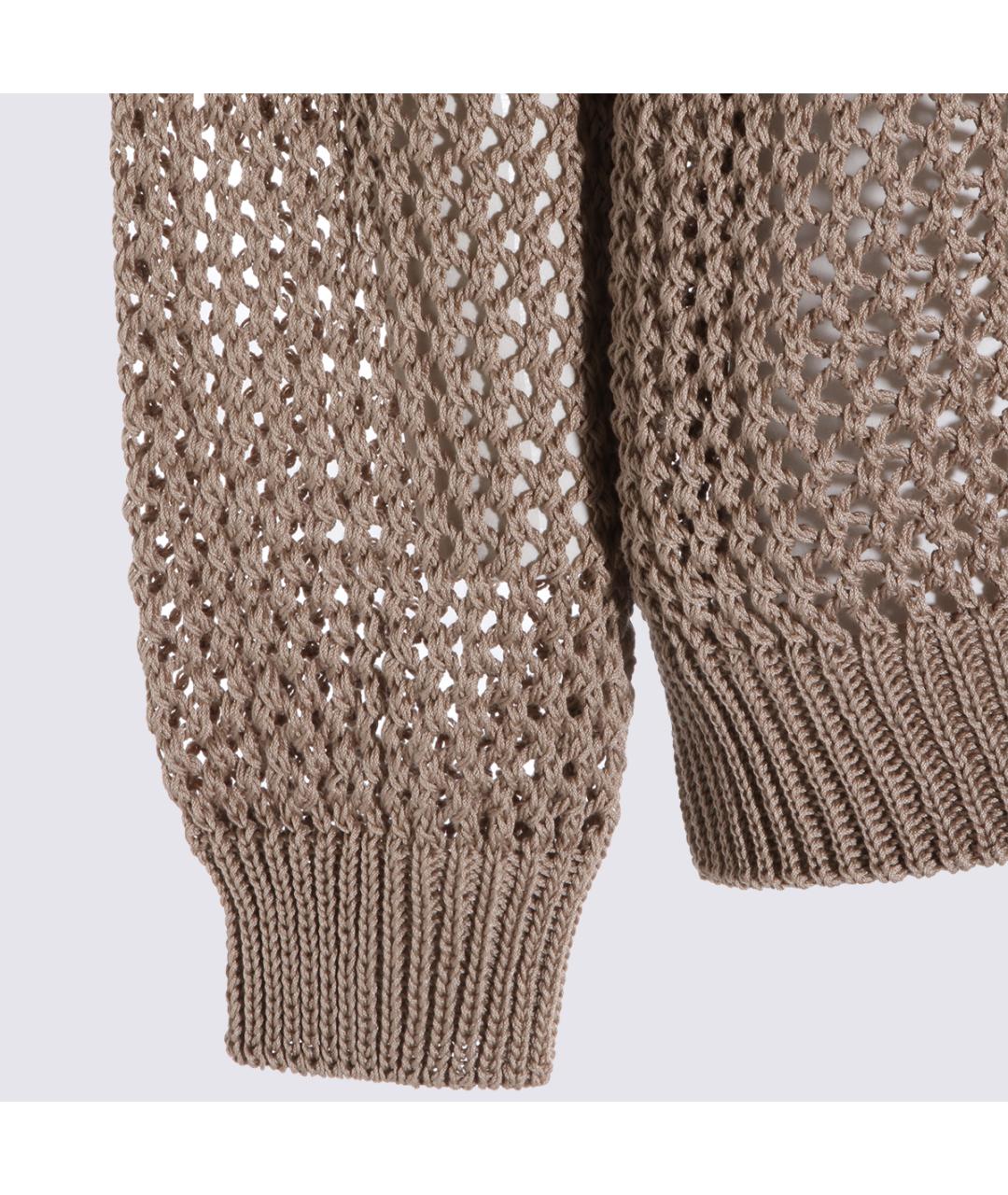 MAISON KITSUNE Бежевый хлопковый джемпер / свитер, фото 3