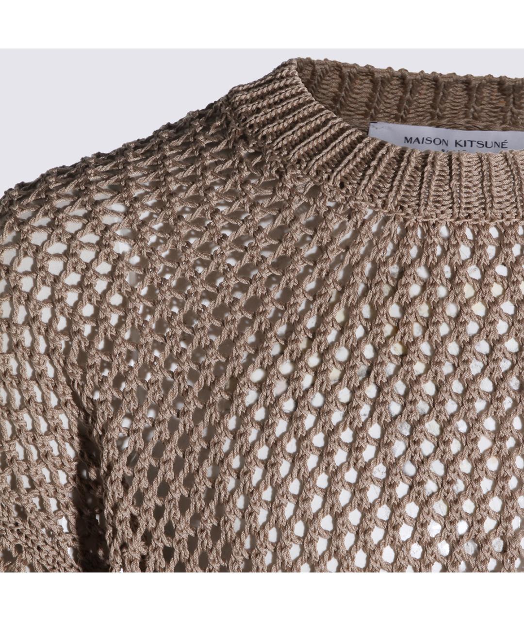 MAISON KITSUNE Бежевый хлопковый джемпер / свитер, фото 4