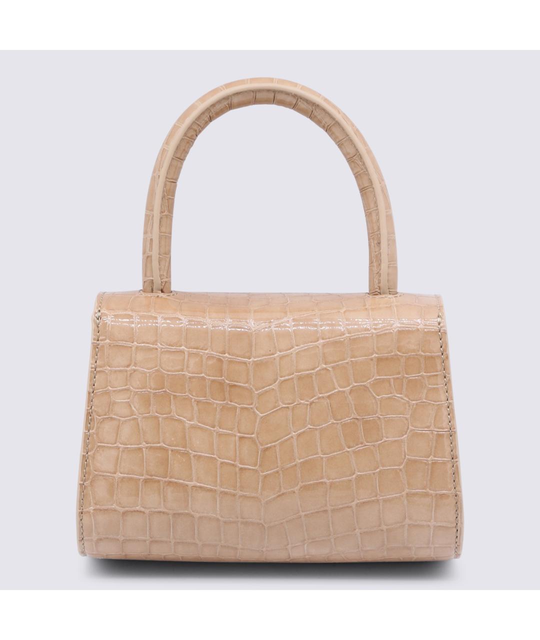 BY FAR Бежевая кожаная сумка через плечо, фото 3