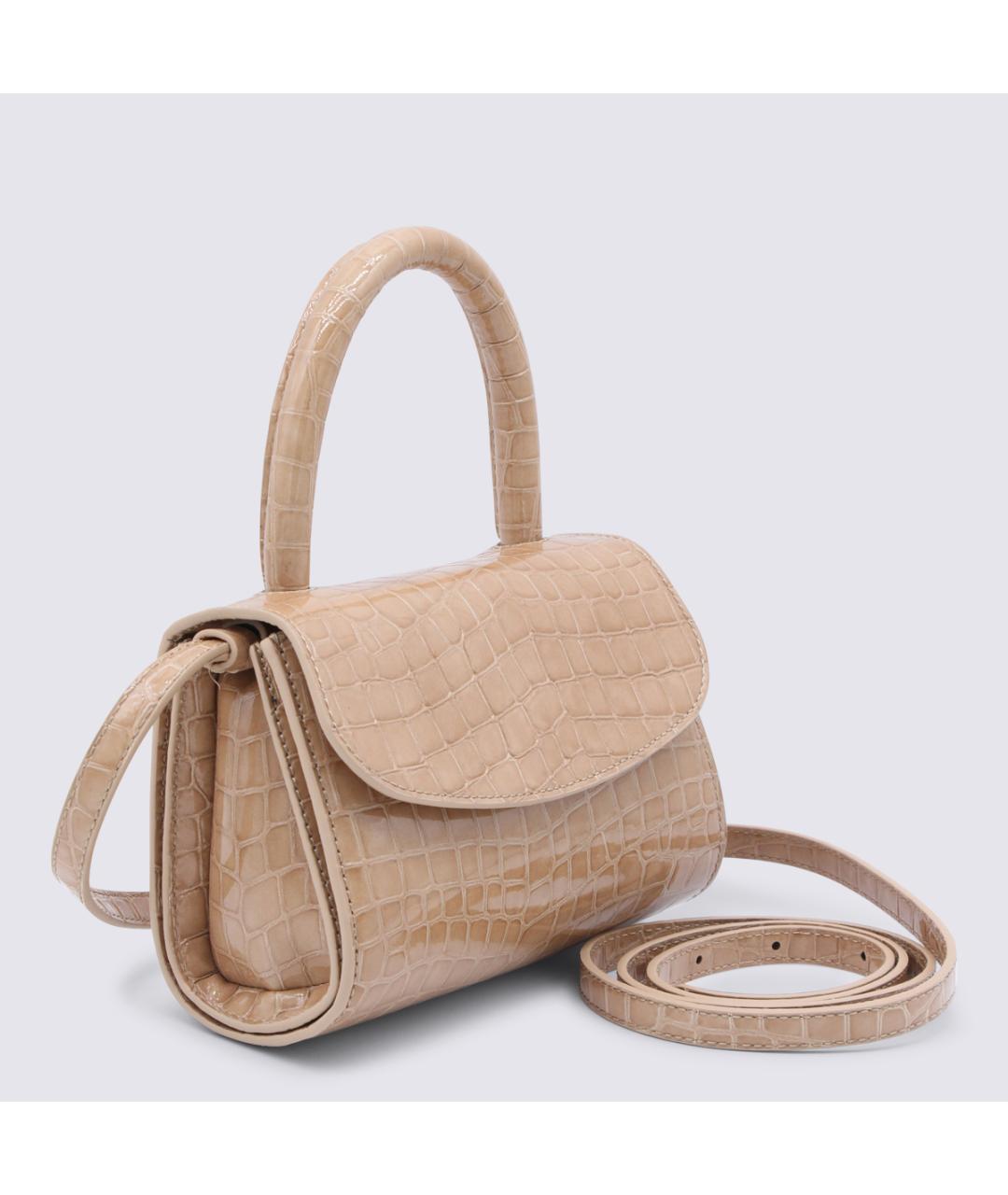 BY FAR Бежевая кожаная сумка через плечо, фото 2