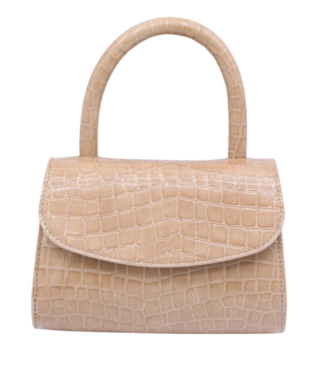 BY FAR Бежевая кожаная сумка через плечо, фото 1