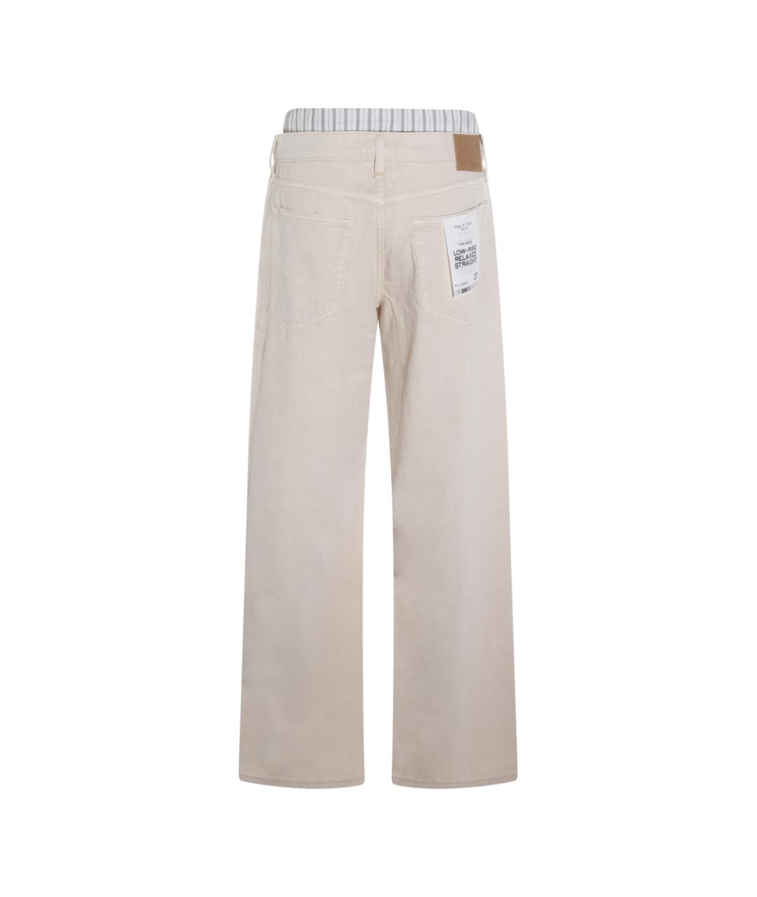 RAG & BONE Бежевые хлопковые прямые джинсы, фото 2