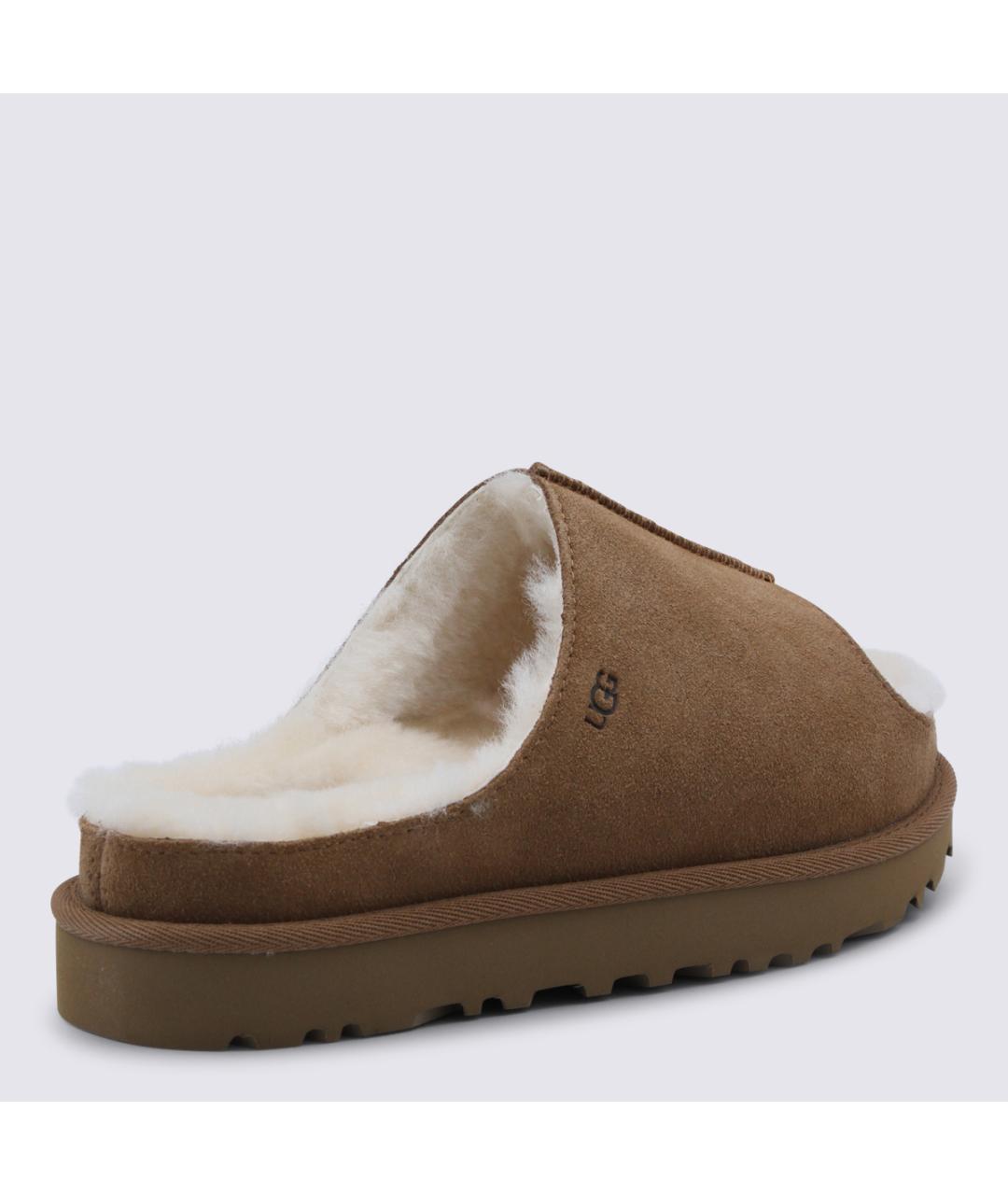 UGG AUSTRALIA Коричневые замшевые сабо, фото 3