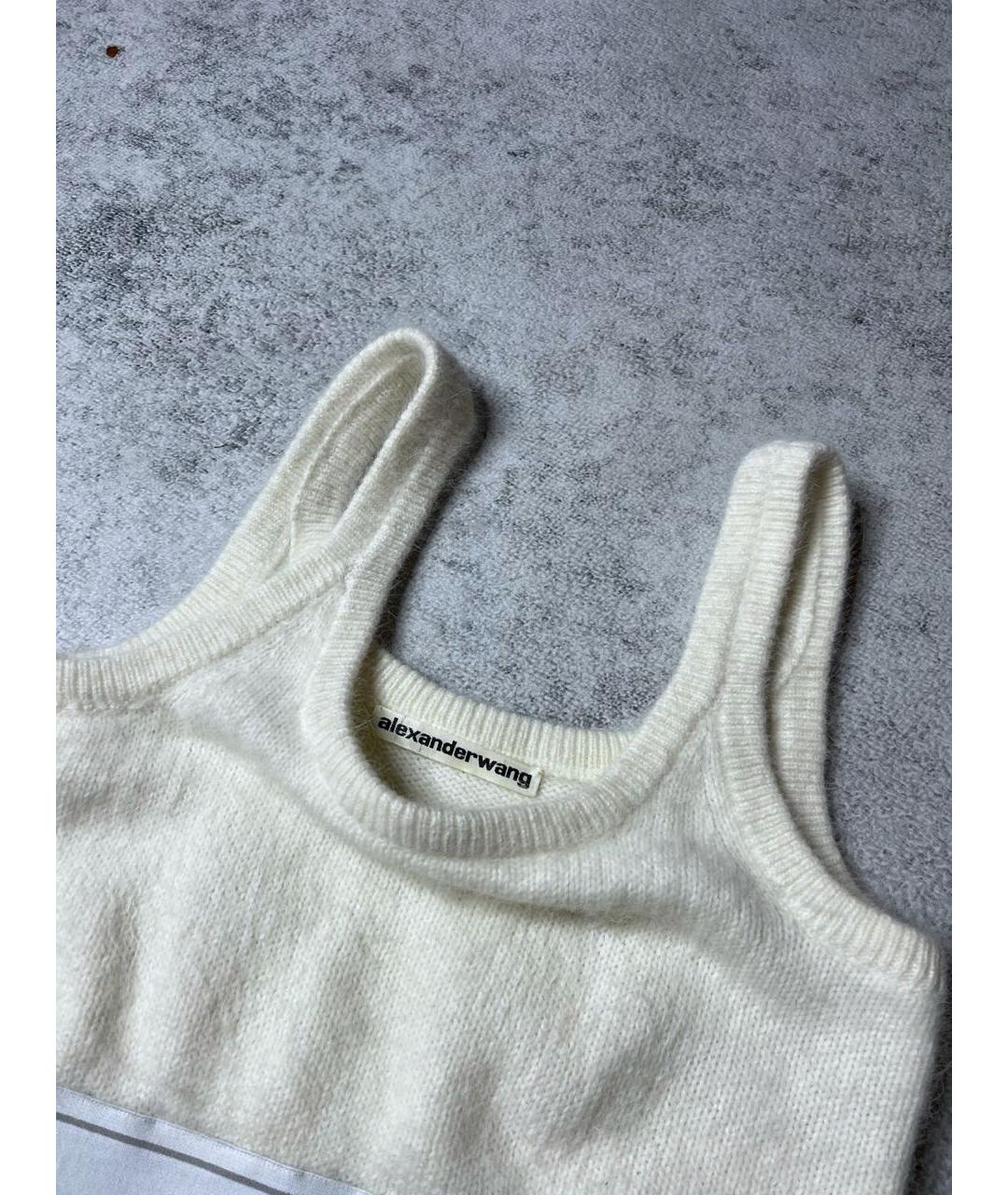 ALEXANDER WANG Бежевая шерстяная майка, фото 6