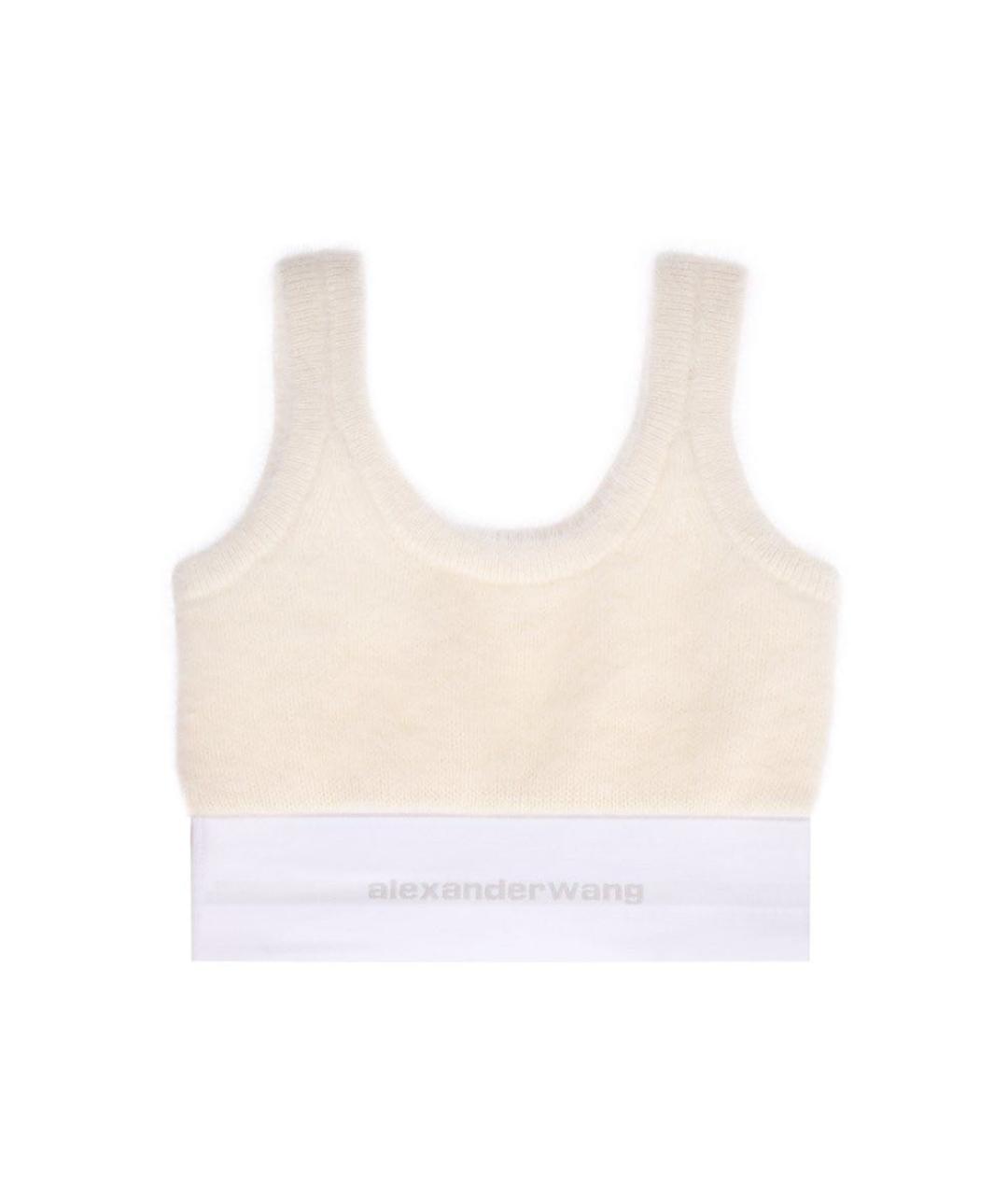 ALEXANDER WANG Бежевая шерстяная майка, фото 1