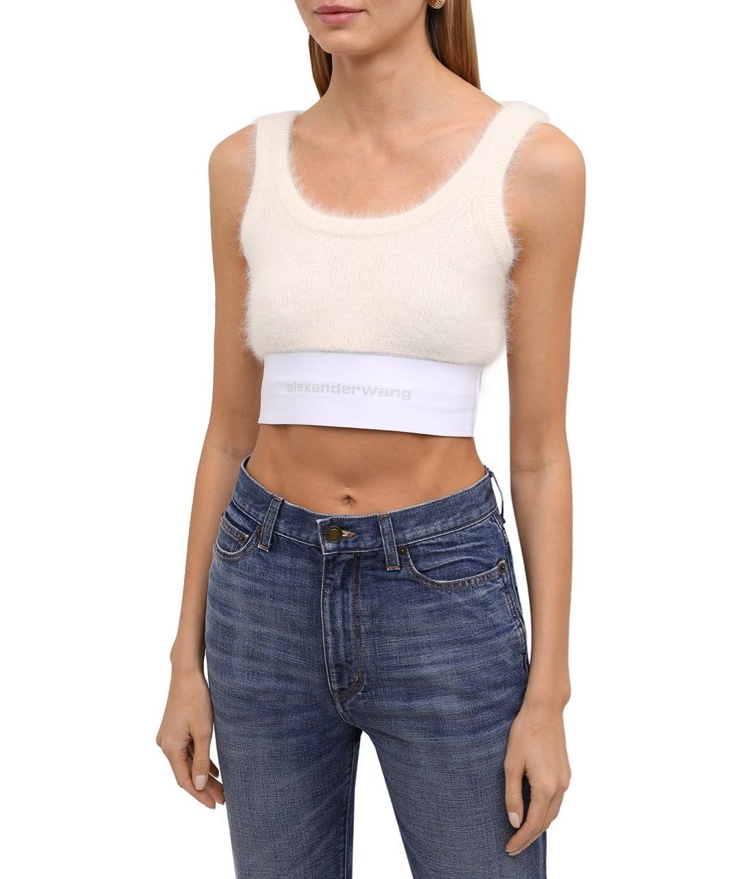 ALEXANDER WANG Бежевая шерстяная майка, фото 2