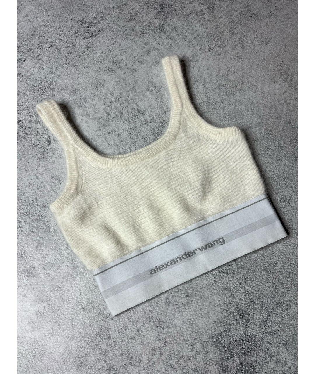 ALEXANDER WANG Бежевая шерстяная майка, фото 4