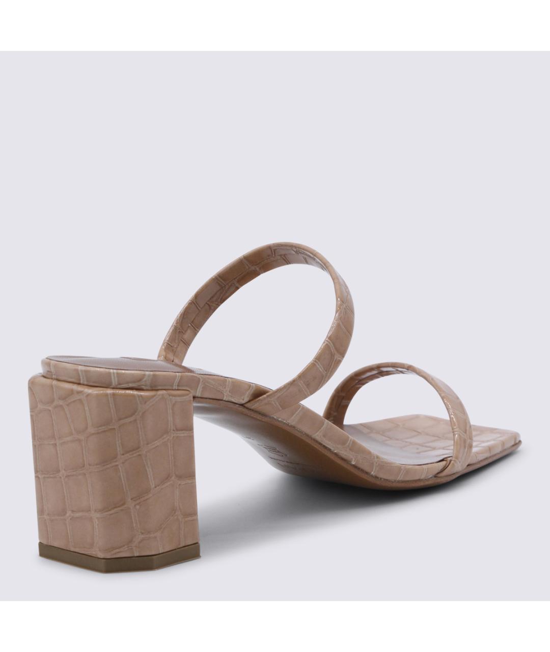 BY FAR Бежевые кожаные сандалии, фото 3