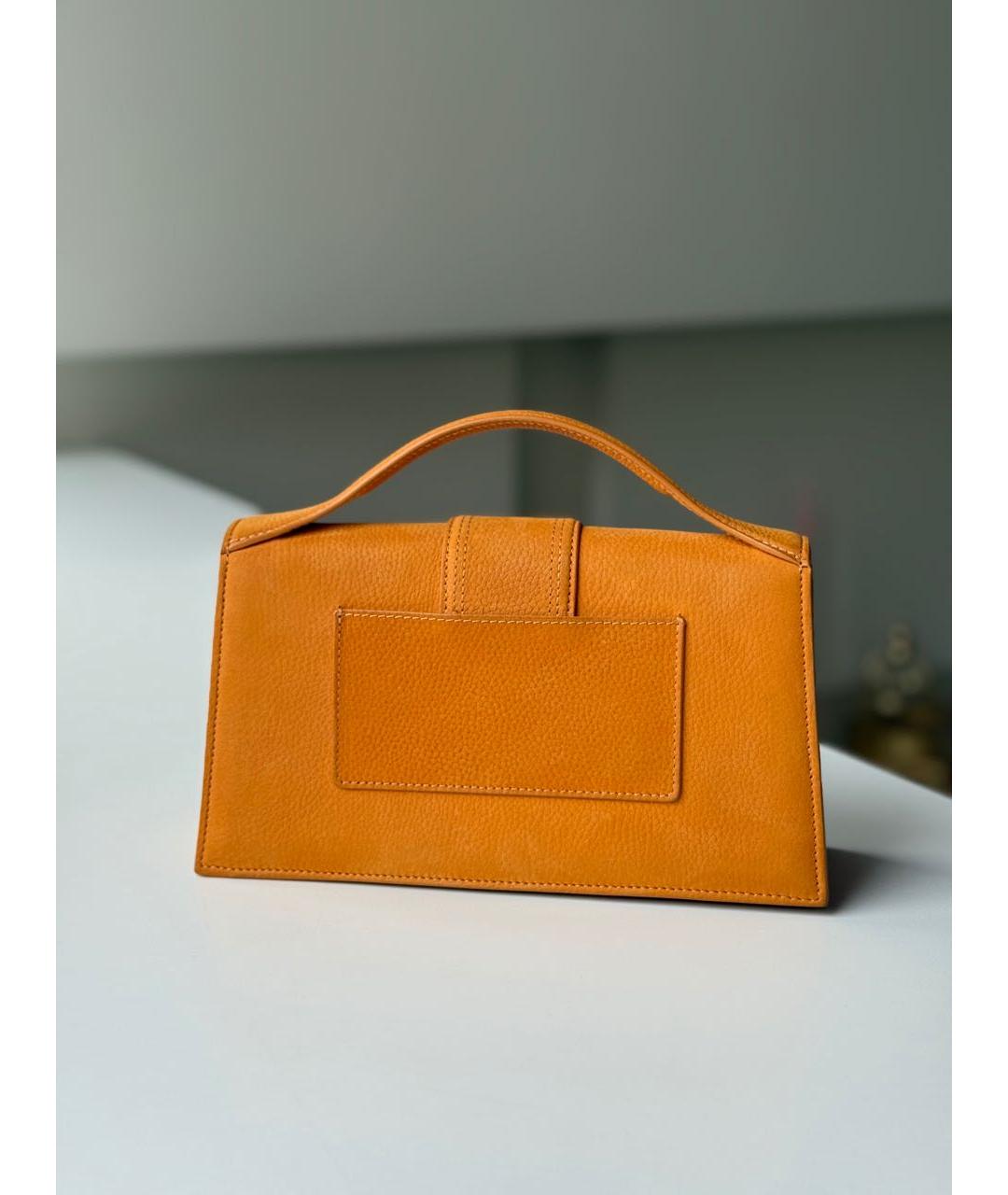 JACQUEMUS Оранжевая замшевая сумка через плечо, фото 2