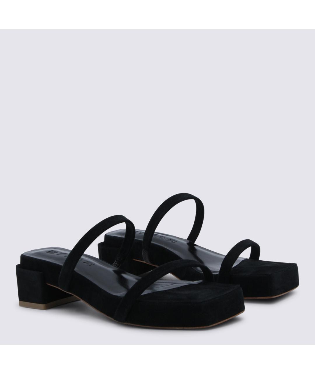 BY FAR Черные замшевые сандалии, фото 2