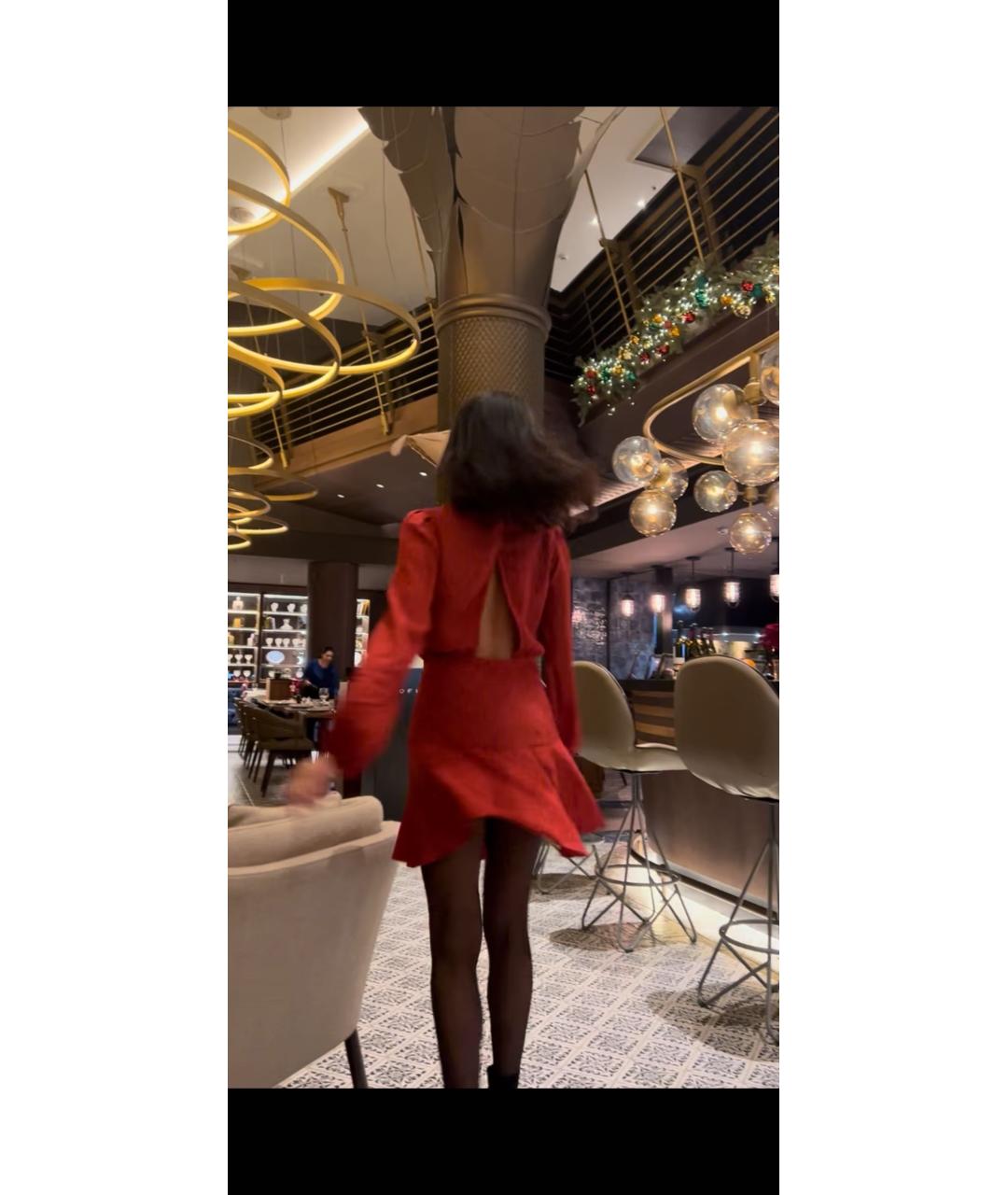 MAJE Бордовое коктейльное платье, фото 4