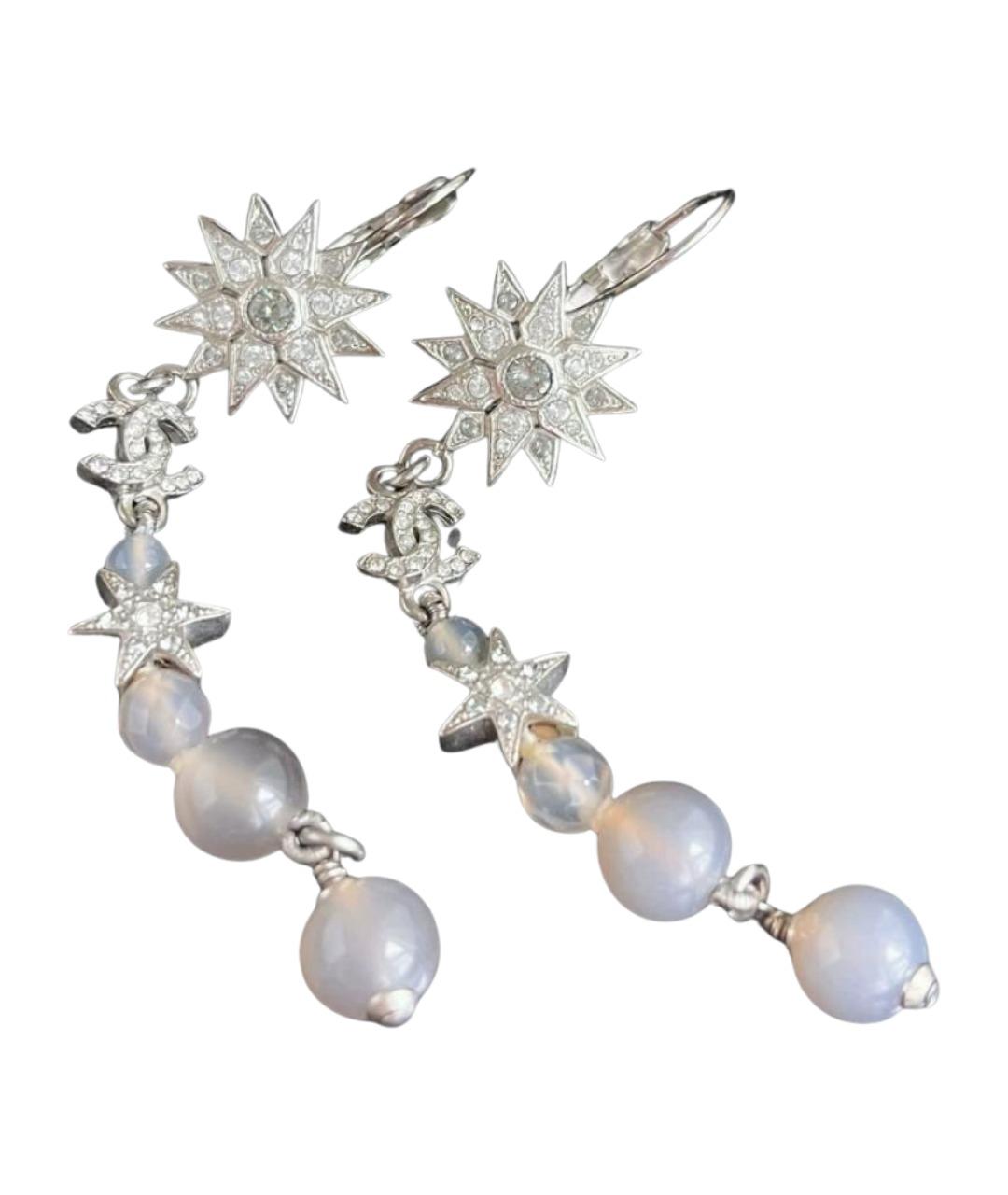 CHANEL Серебряные металлические серьги, фото 1