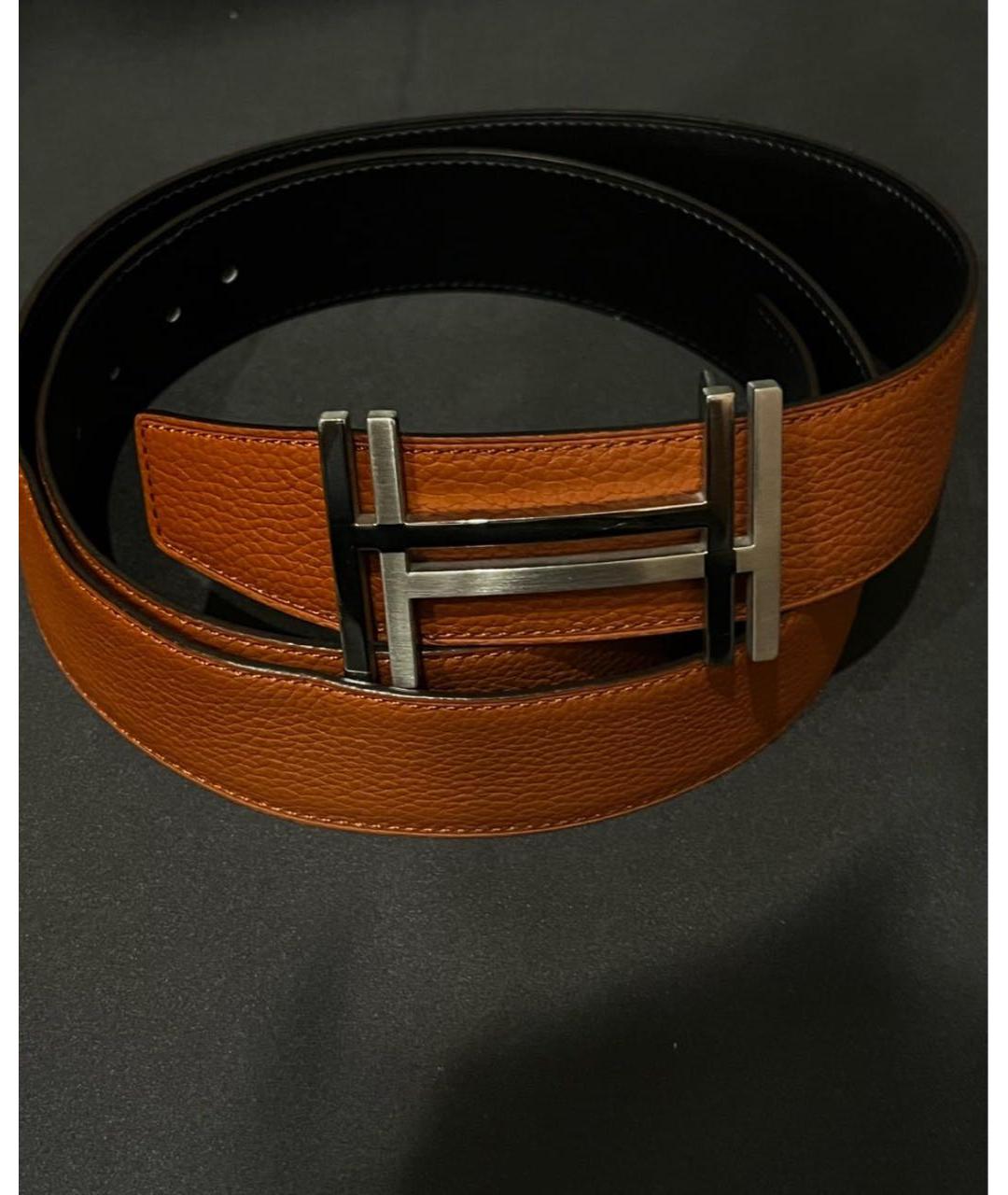 HERMES Коричневый кожаный ремень, фото 2