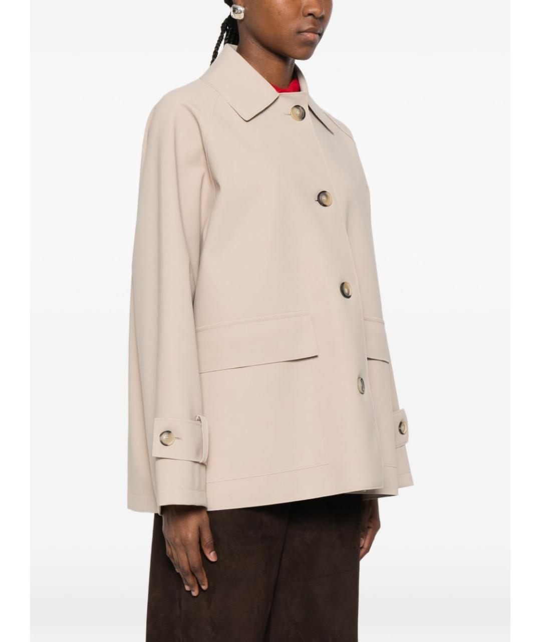 HARRIS WHARF LONDON Бежевая полиамидовая куртка, фото 4