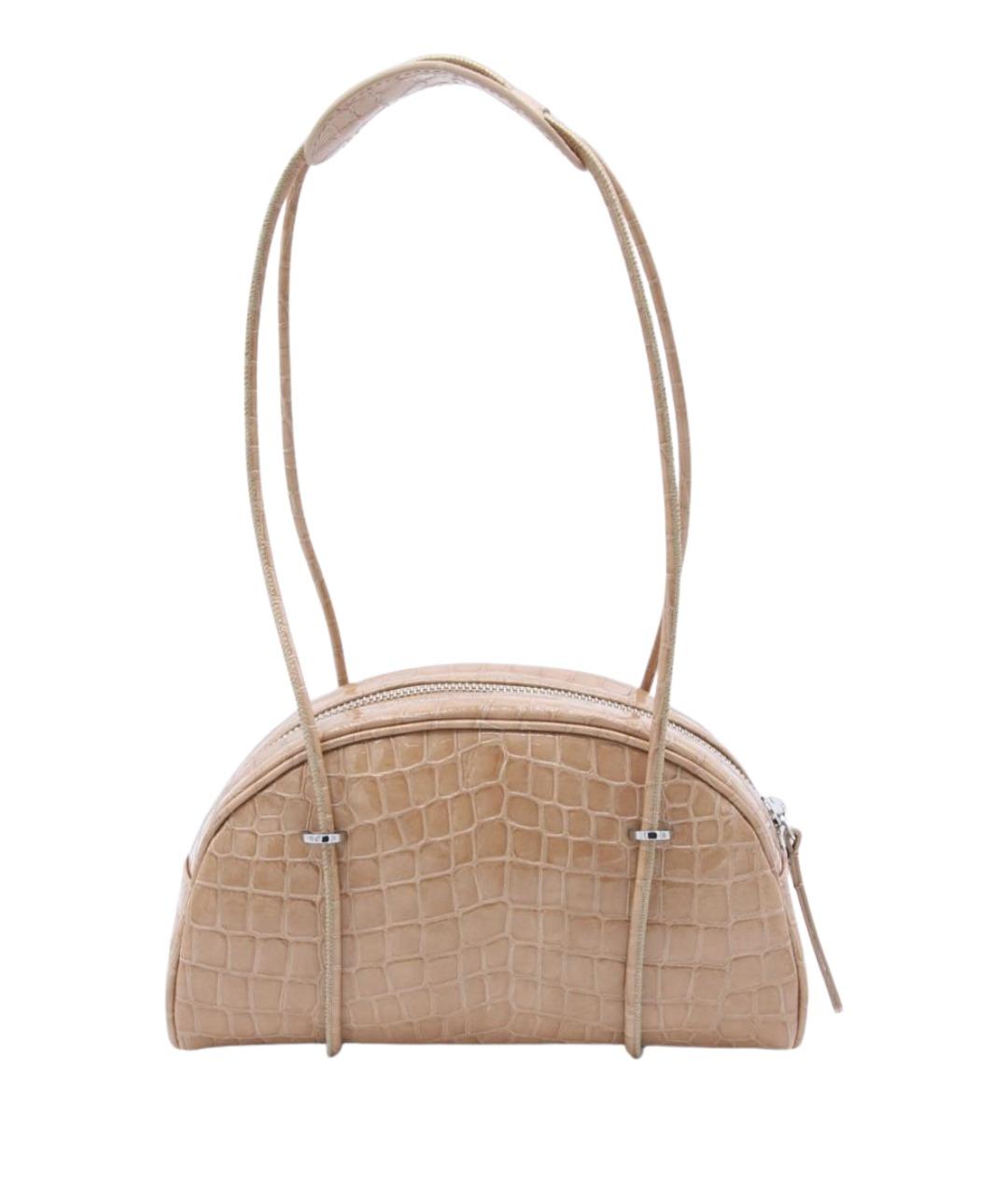 BY FAR Бежевая кожаная сумка через плечо, фото 1