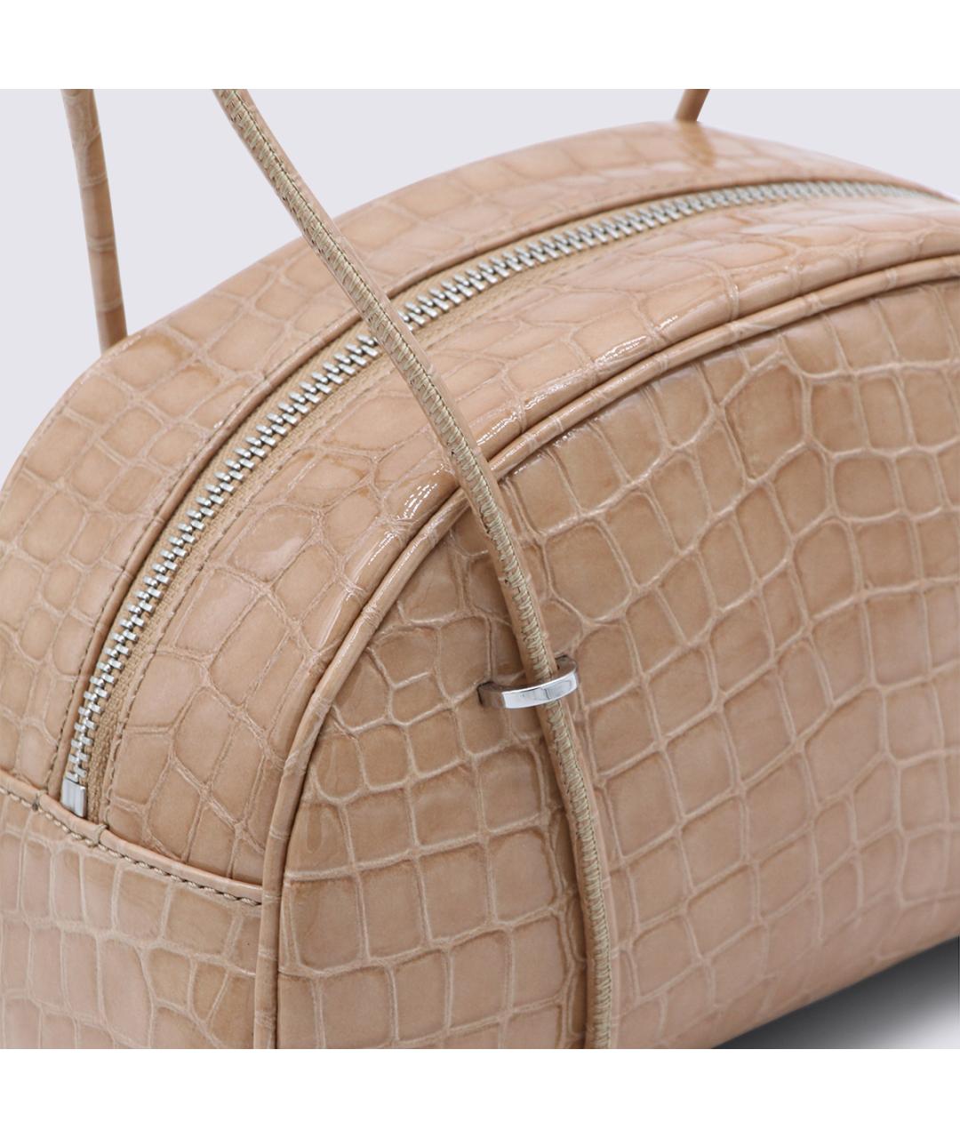 BY FAR Бежевая кожаная сумка через плечо, фото 4