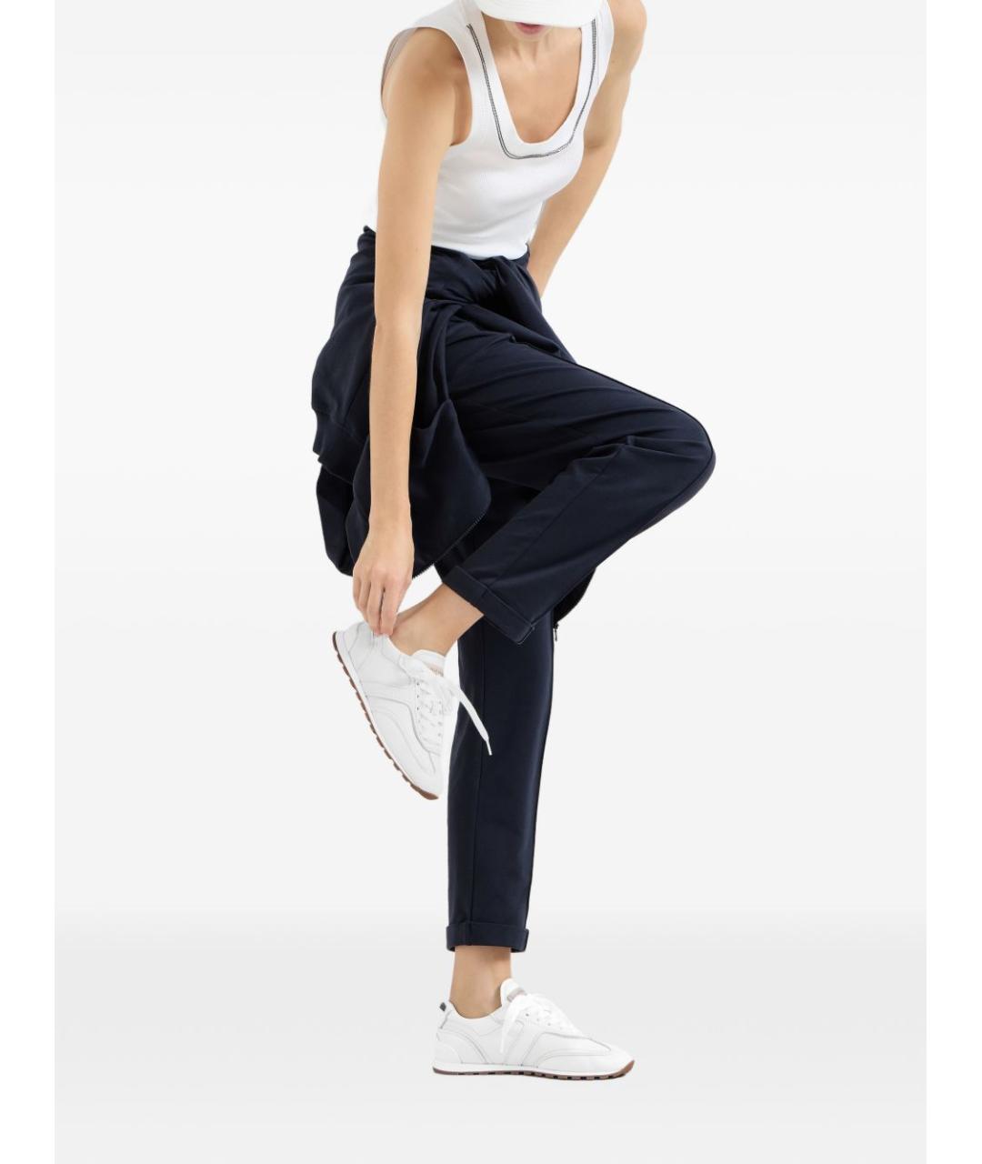 BRUNELLO CUCINELLI Белые кожаные кроссовки, фото 2