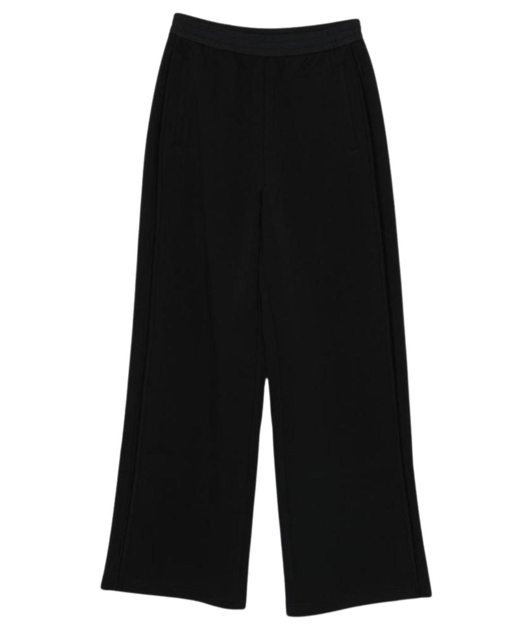 EMPORIO ARMANI Черные хлопковые прямые брюки, фото 1