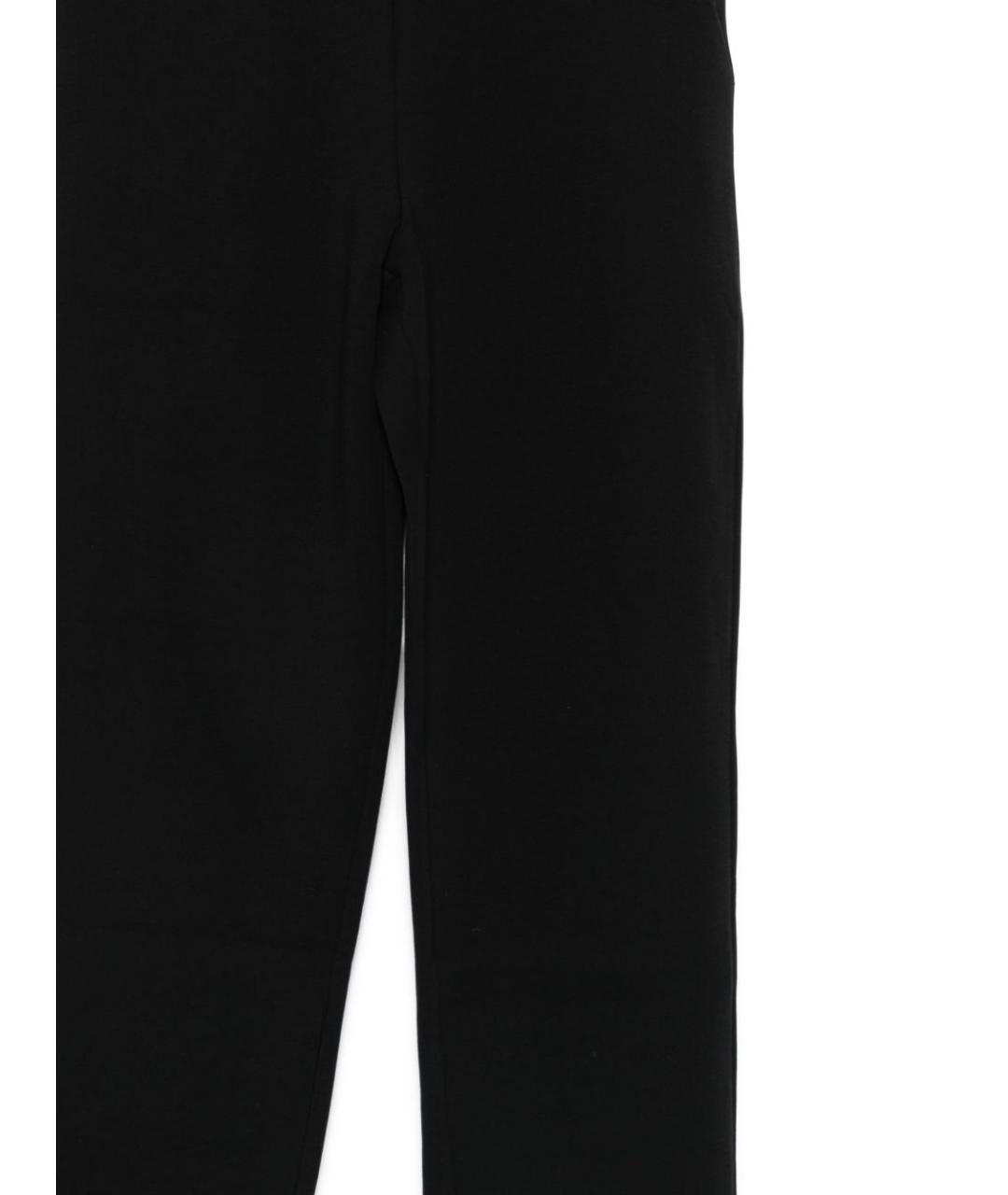 EMPORIO ARMANI Черные хлопковые прямые брюки, фото 3