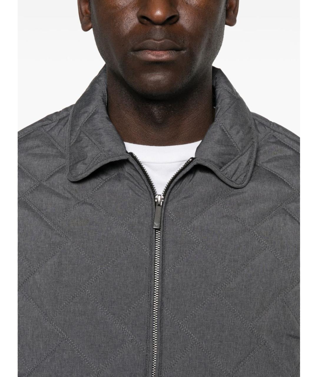 EMPORIO ARMANI Серая полиэстеровая куртка, фото 3