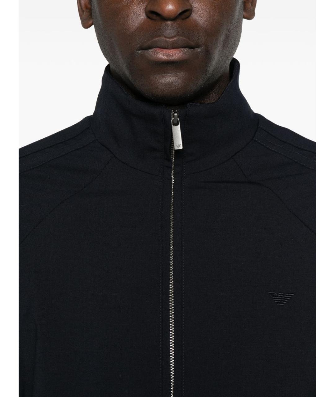 EMPORIO ARMANI Синий шерстяной джемпер / свитер, фото 3