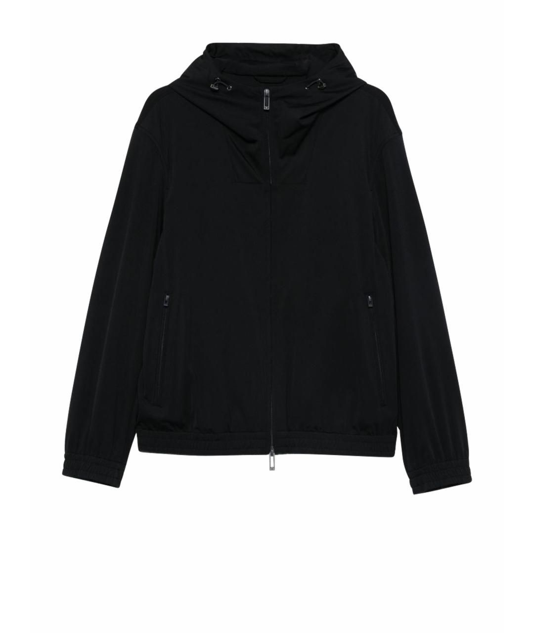 EMPORIO ARMANI Темно-синяя полиамидовая куртка, фото 1